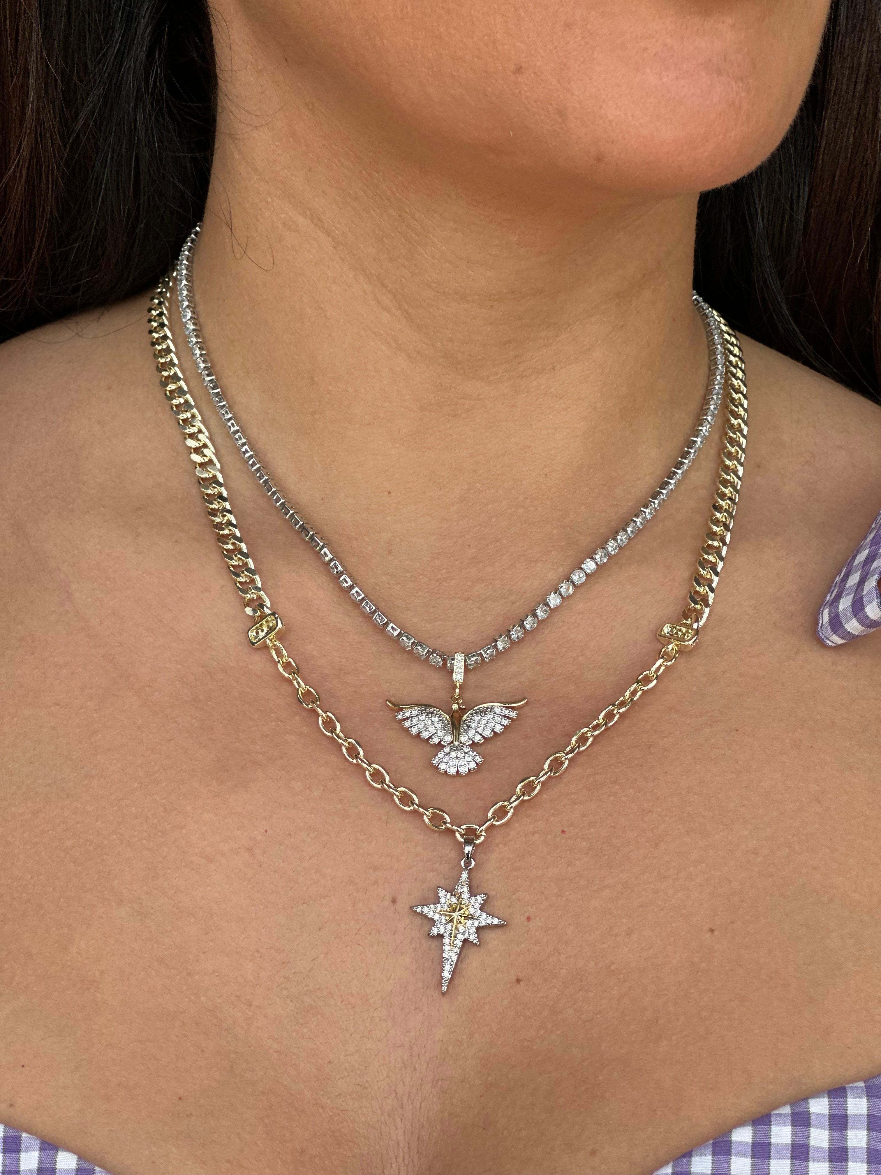 illys Gold Zirkon Taş Detaylı Kuzey Yıldızı İthal Altın Kaplama Kolye