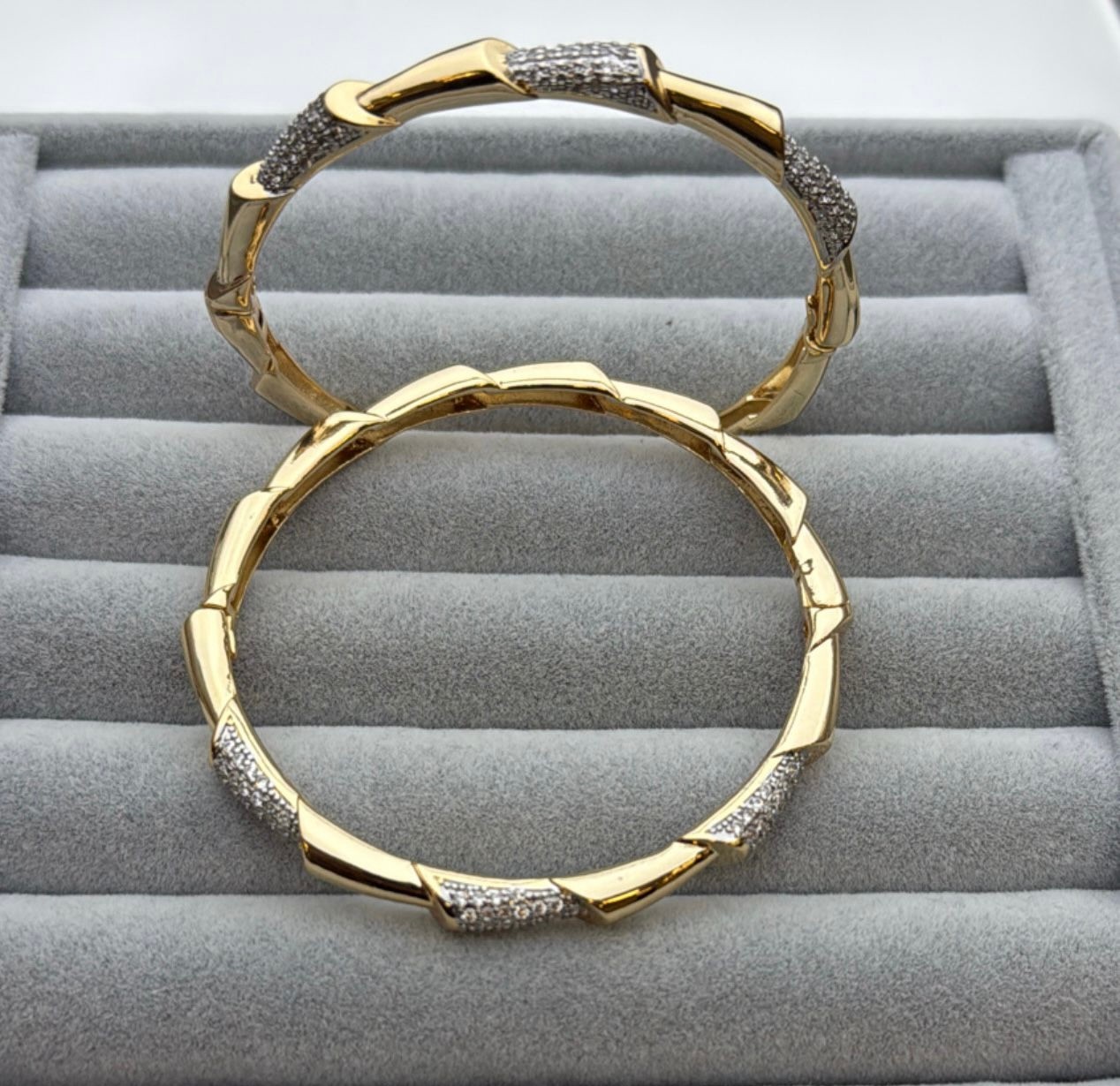 illys Gold Silver Karışık Zirkon Taş Detaylı Ok Figür Sıralı Kelepçe Bileklik