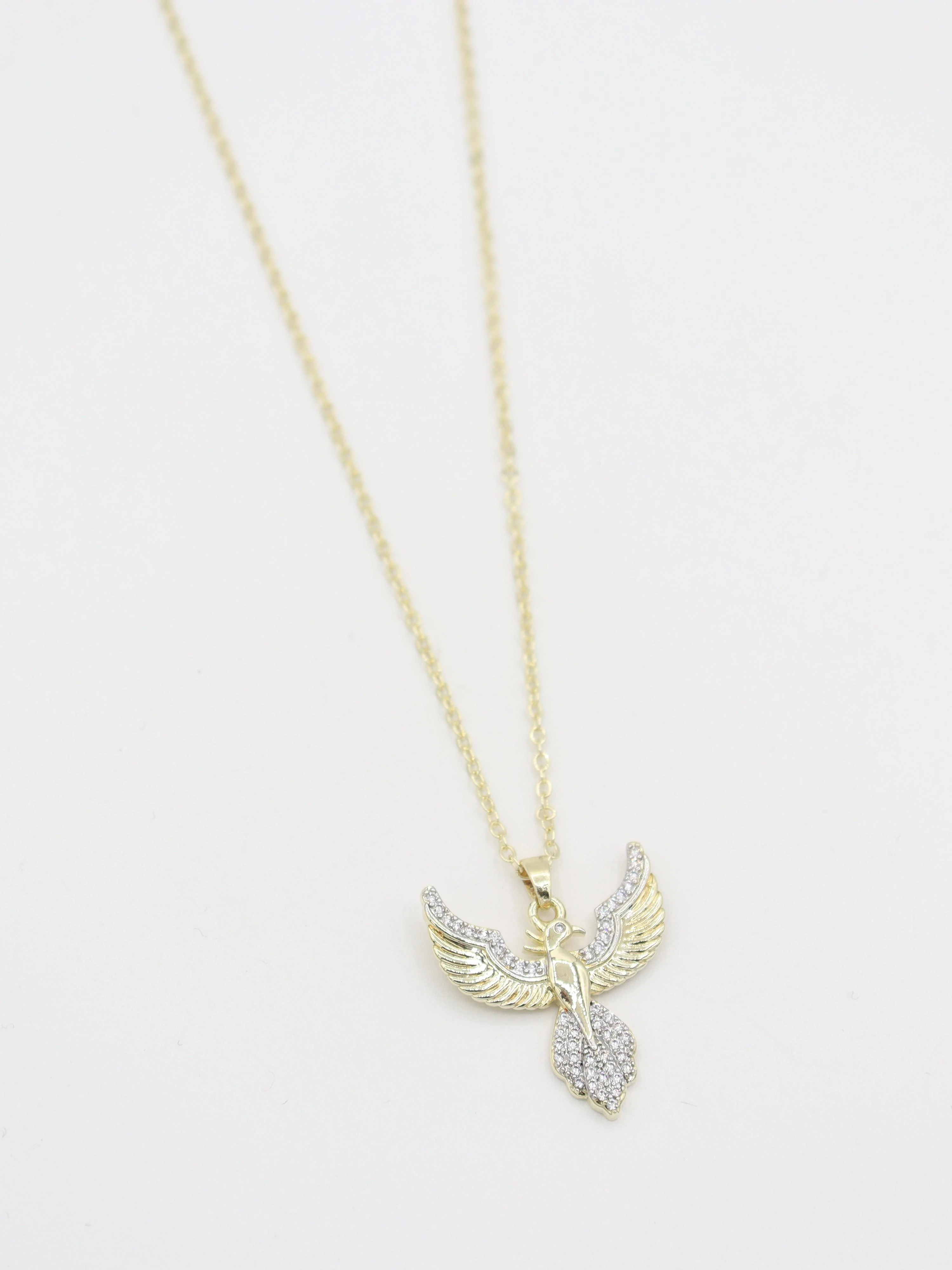 illys Gold Zirkon Taş Detaylı Anka Kuşu Altın Kaplama Kolye