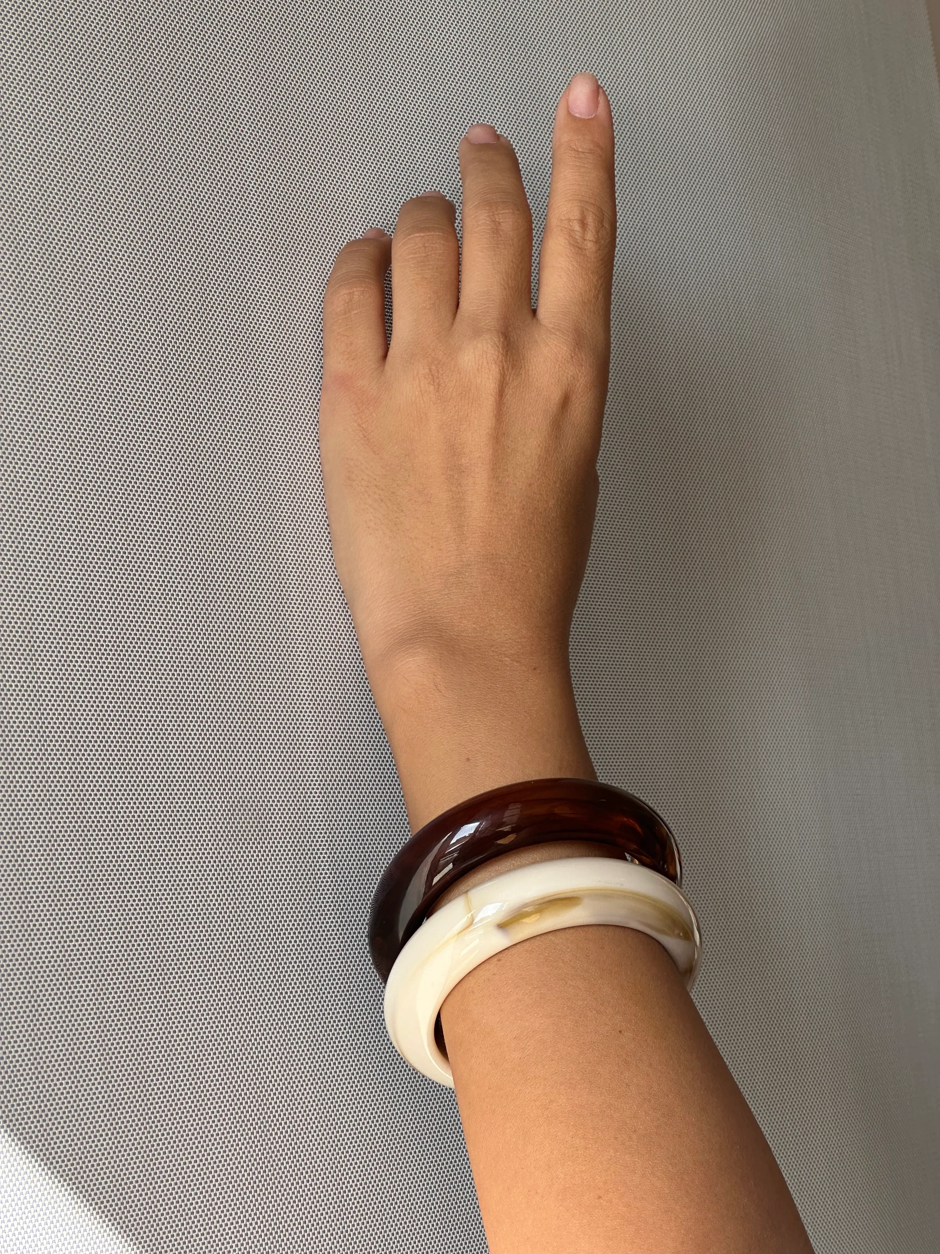 illys Kahverengi Bombeli Kemik Bileklik