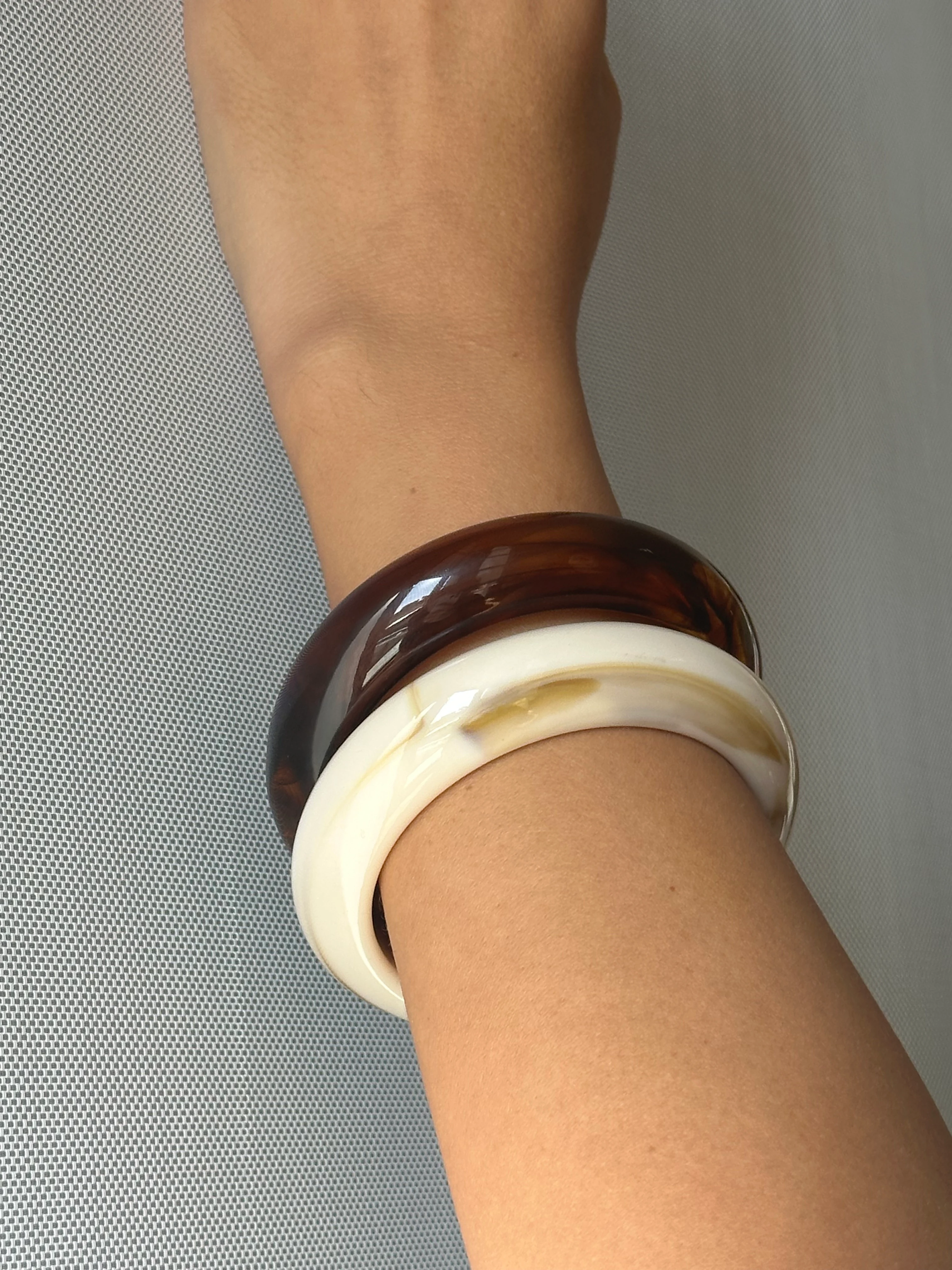 illys Kahverengi Bombeli Kemik Bileklik