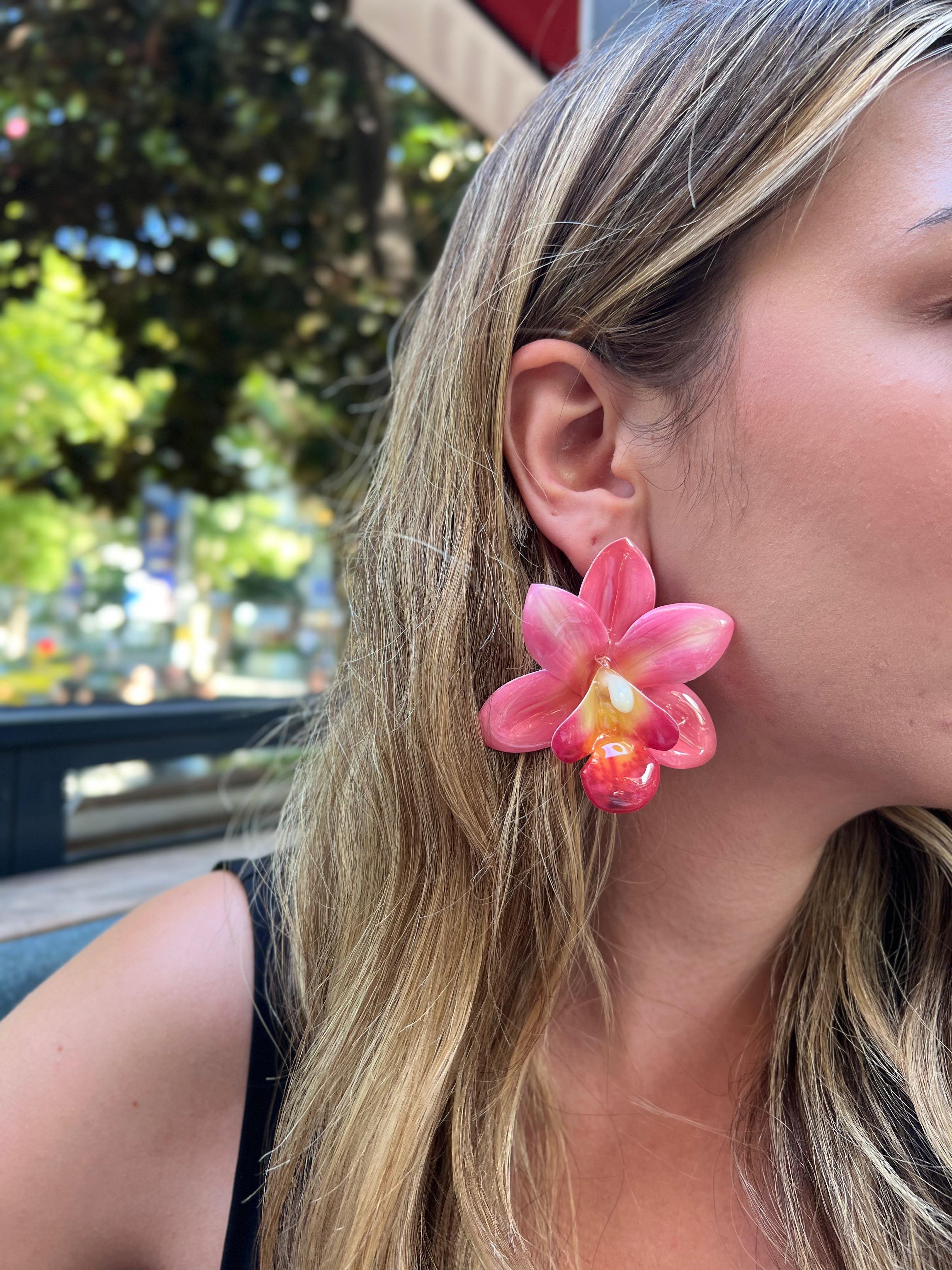 illys ZRA Model Pembe Somon Orkide Küpe