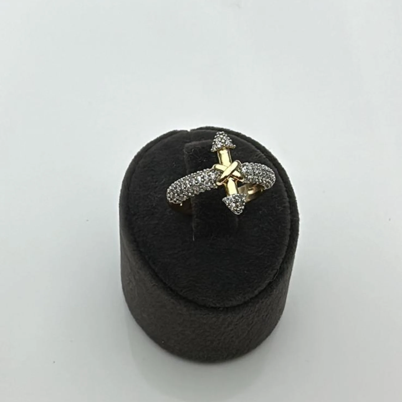 illys Gold Üstü Silver Zirkon Taş Detay Ok Figürlü Ayarlanabilir Yüzük