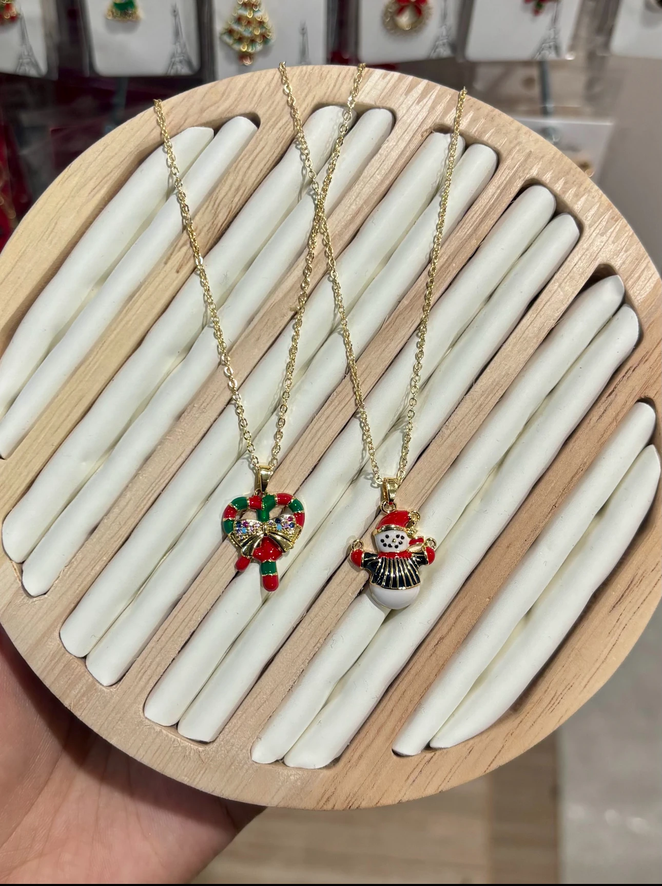 illys Gold Zincir Beyaz Kardan Adam Çelik Kolye