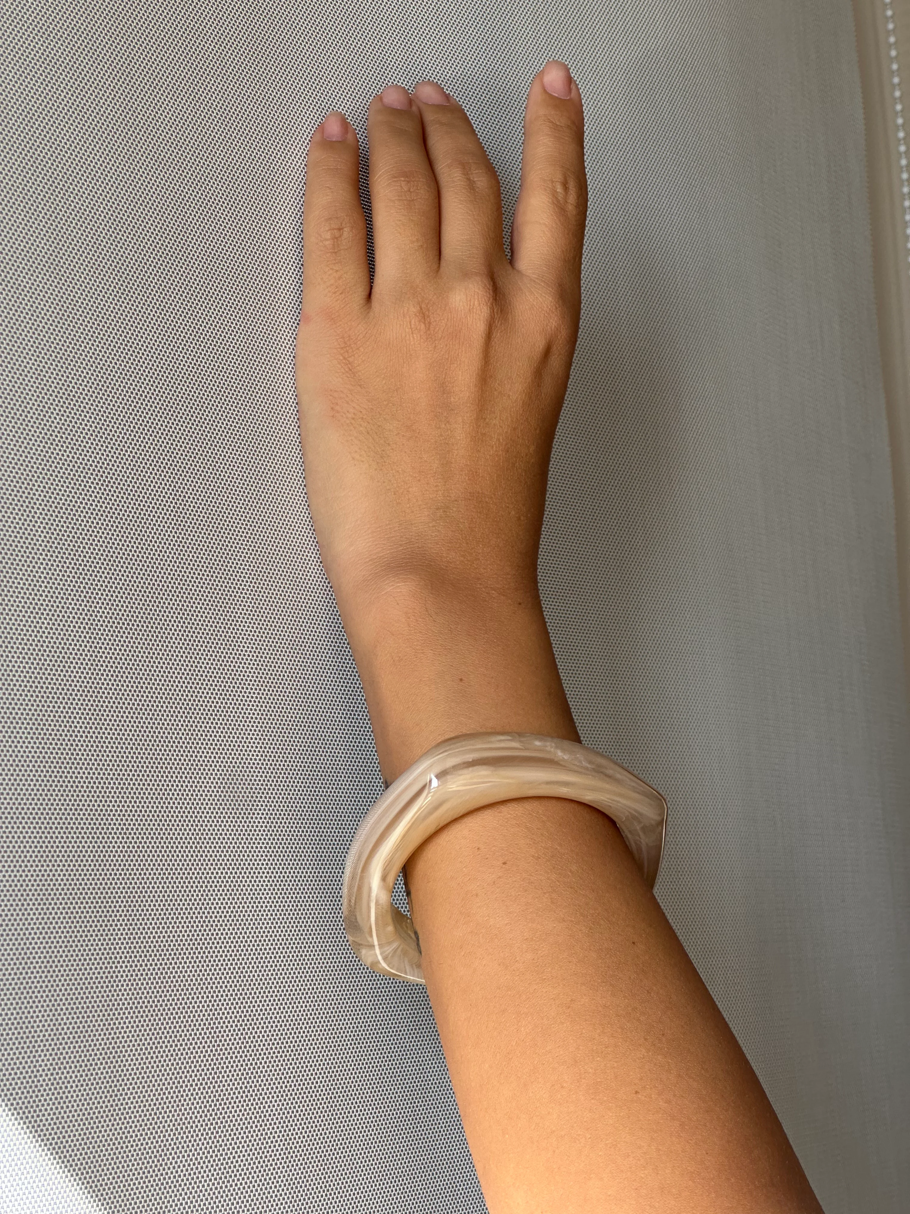 illys Vizon Dalgalı Desen Kare Kemik Bileklik