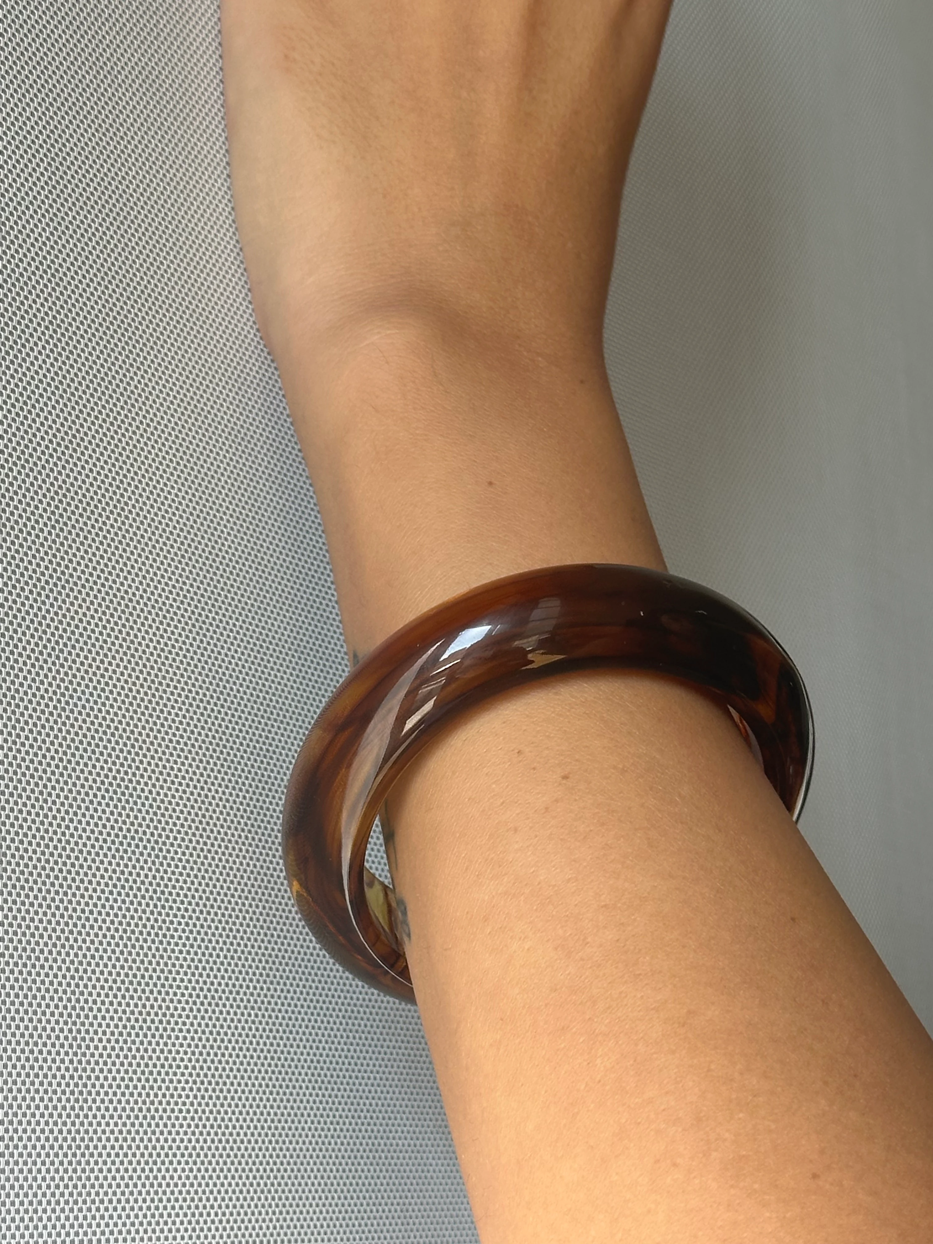 illys Kahverengi Bombeli Kemik Bileklik