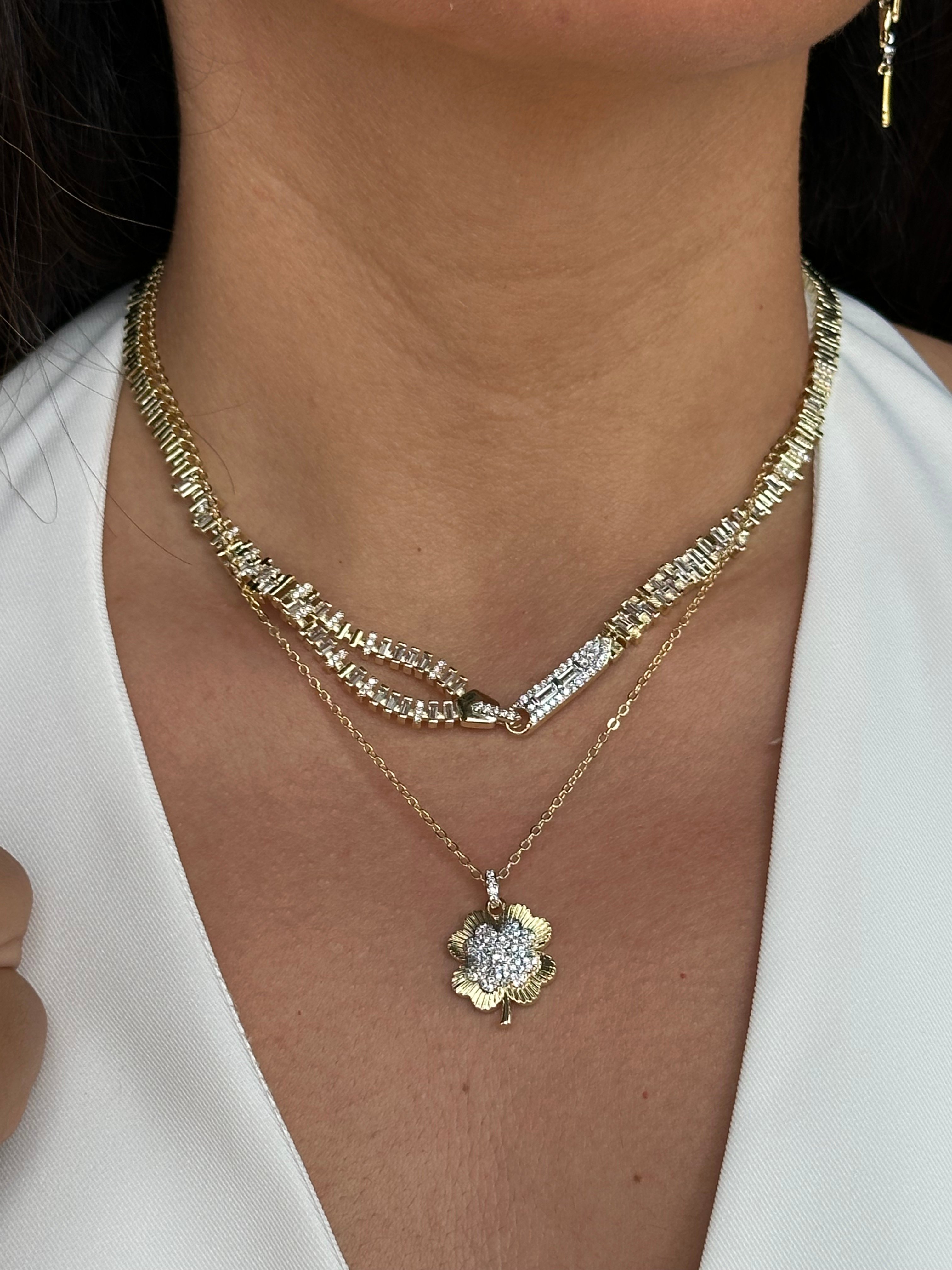 illys Gold Zirkon Taşlı Fermuar Detaylı İthal Altın Kaplama Kolye