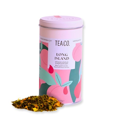 Şeftalili Siyah ve Yeşil Çay Karışımı - Long Island 50 Gr | Tea Co.