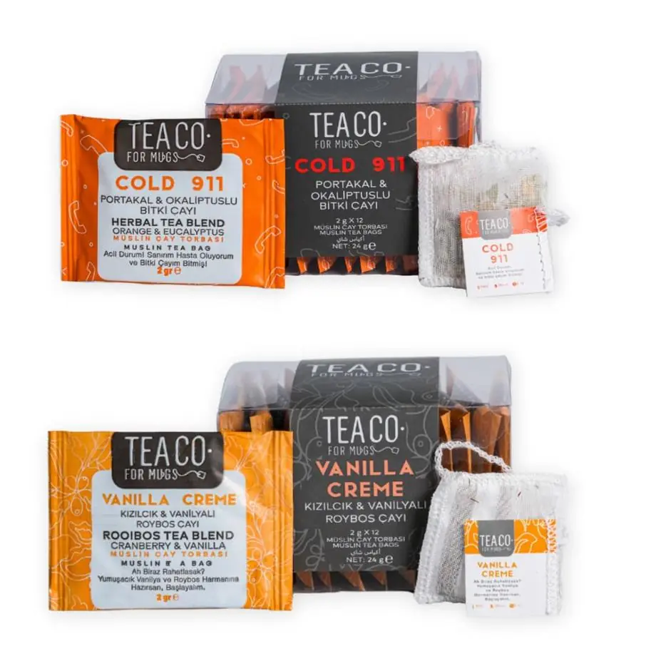 Winter Selection 2'li Müslin Bez Çay Seti | Tea Co.