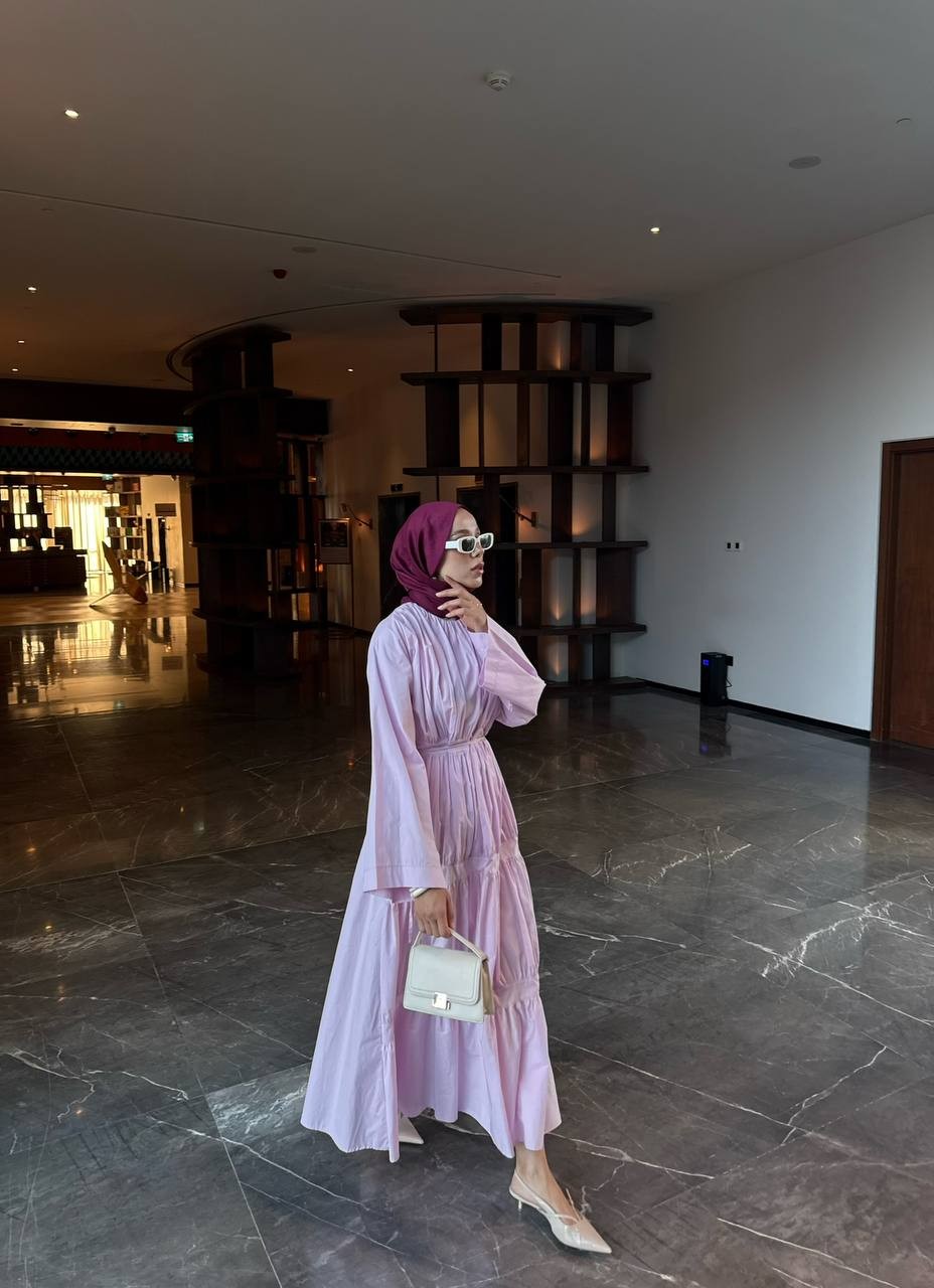 LOVEN POPLİN ELBİSE - Pembe