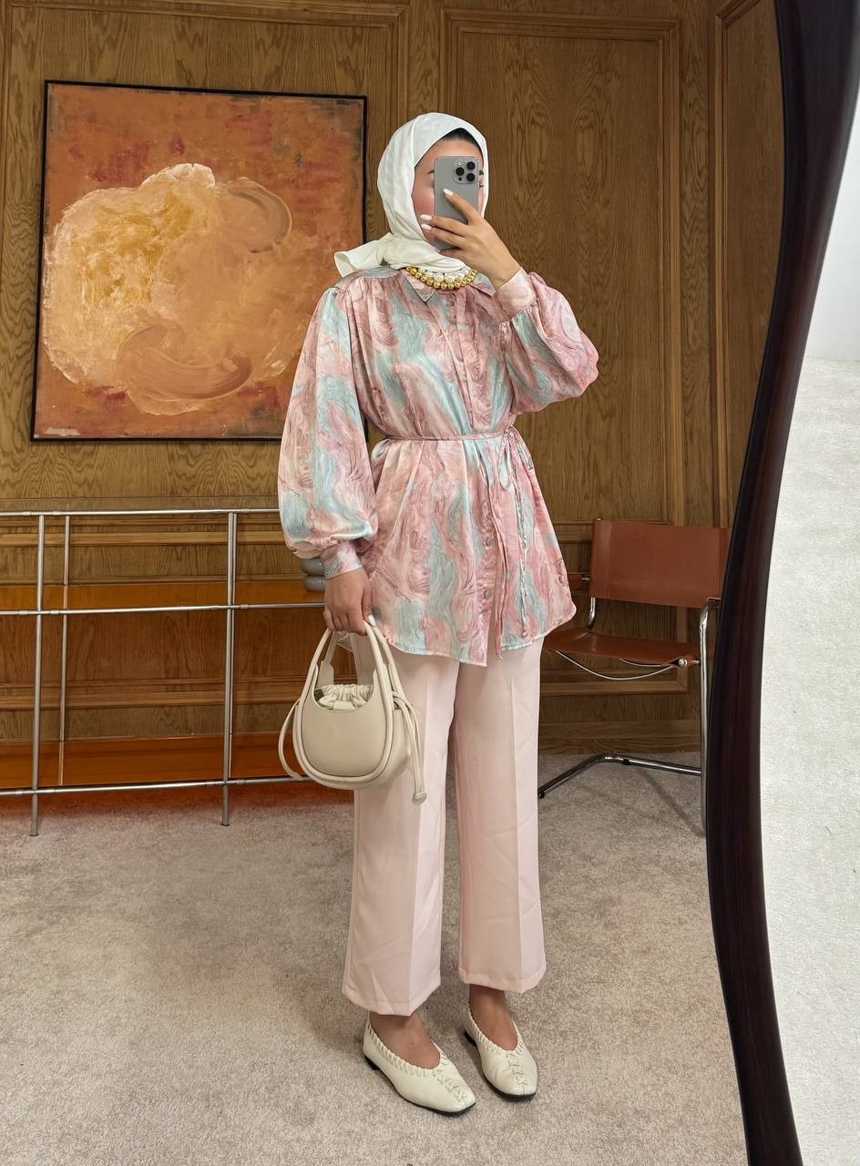 VELURE PASTEL GÖMLEK 