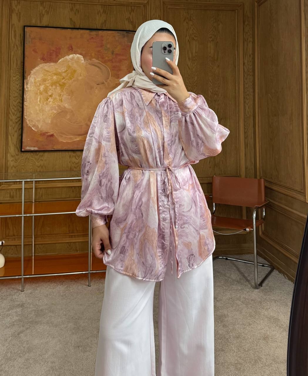 VELURE PASTEL GÖMLEK  - Lila