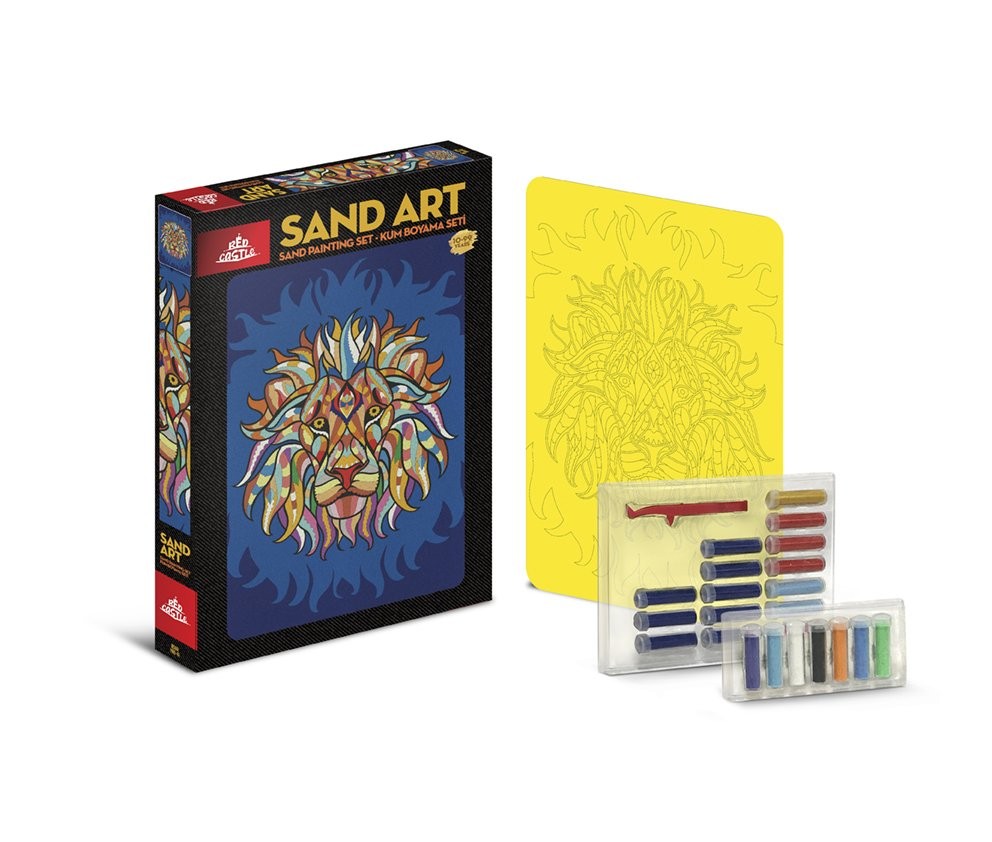 Sand Art (Kum Sanatı), Yetişkin Kum Boyama Aktivite Seti (Aslan)-Red Castle YKO-01