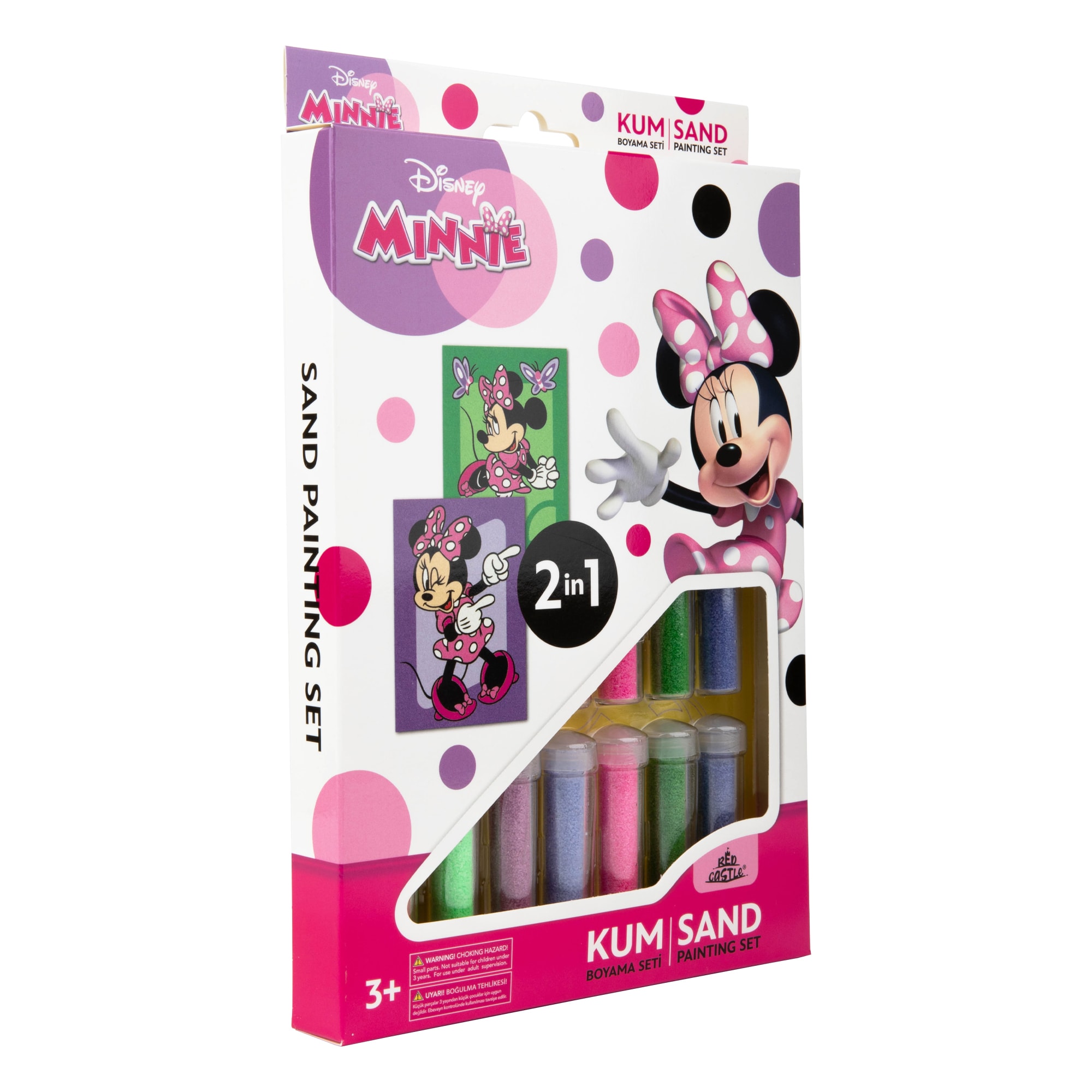 Eğitici ve Eğlenceli Disney Minnie Mouse Kum Boyama Etkinlik Seti-Red Castle DS-44