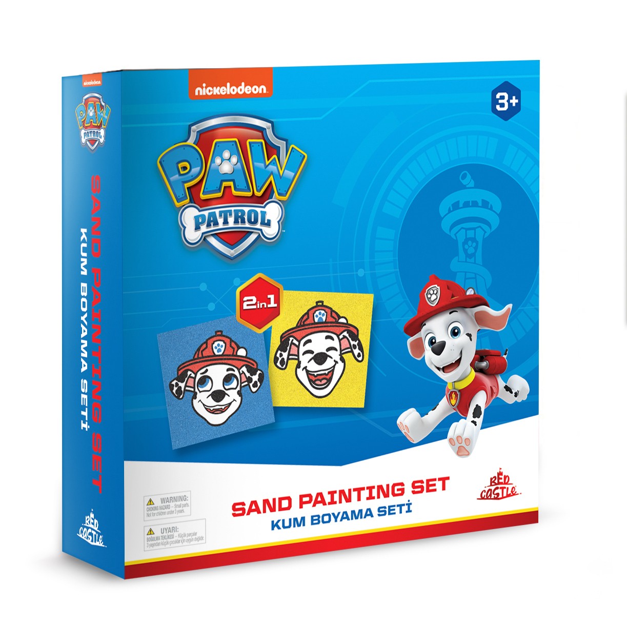 Eğitici ve Eğlenceli, Kum Boyama Seti, Paw Patrol Marsahall 2in1