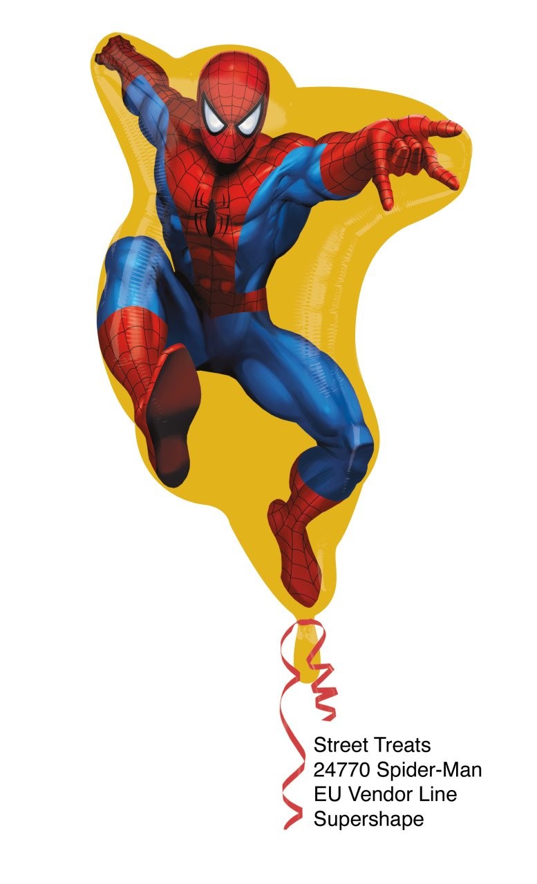 40" S.S. Spiderman Foil Balloon (Ang) - 10 Pieces