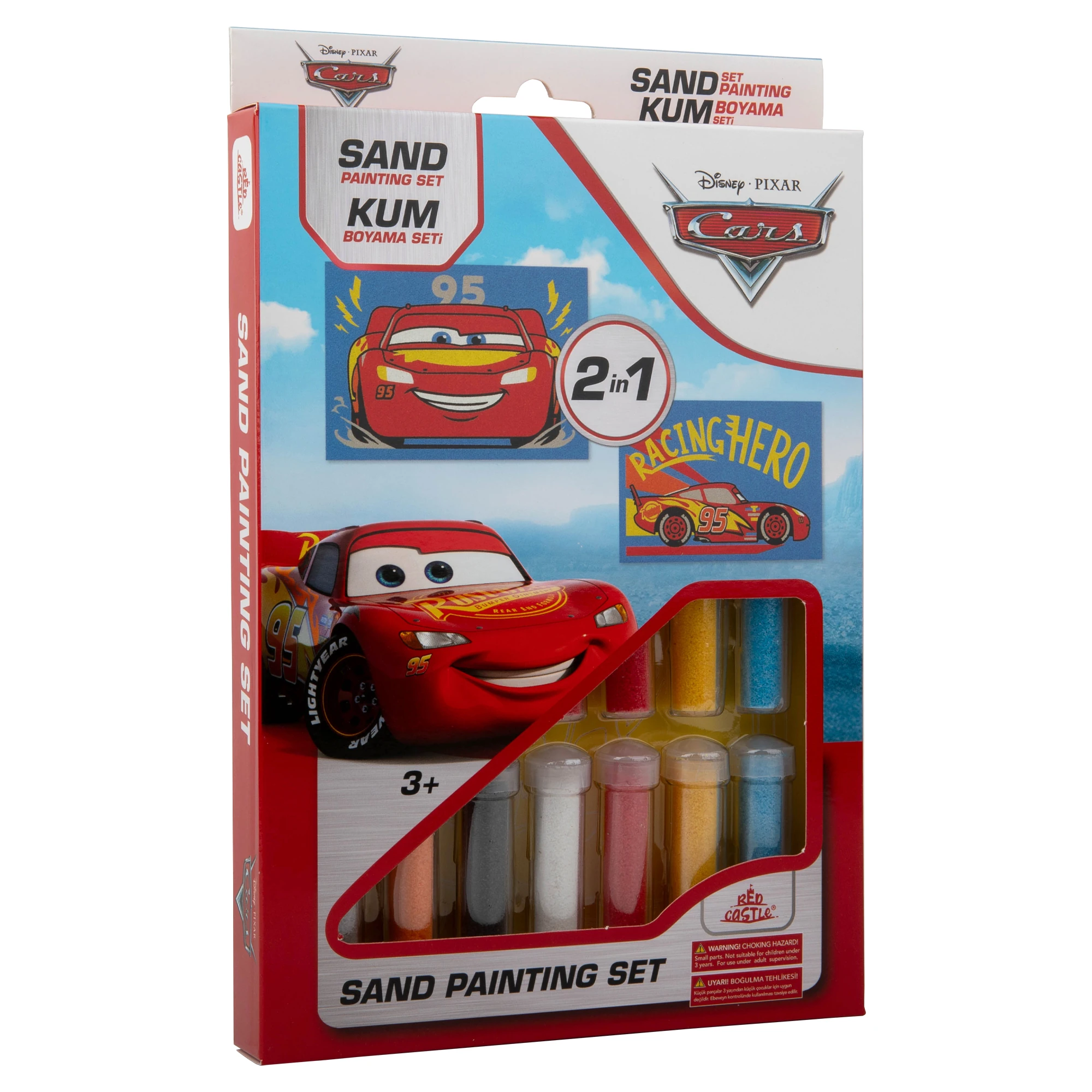 Disney Cars Eğitici ve Eğlenceli Kum Boyama Seti-Red Castle DS-40