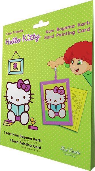 Hello Kitty Eğitici ve Eğlenceli Kum Boyama Seti-Red Castle SS-02
