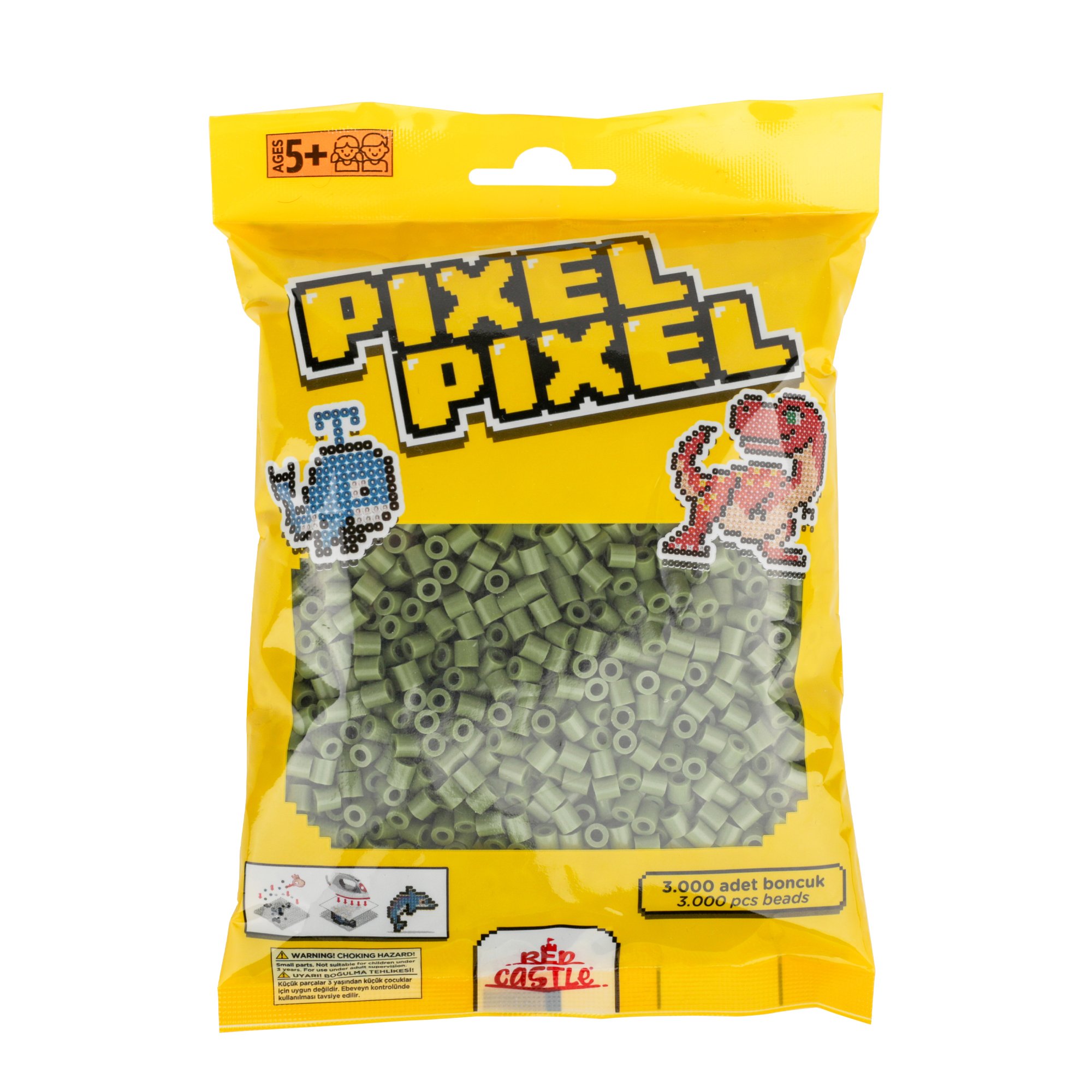 3000 PCS Pixel Pixel Beads Midi Size Light Green PPB-3000-09