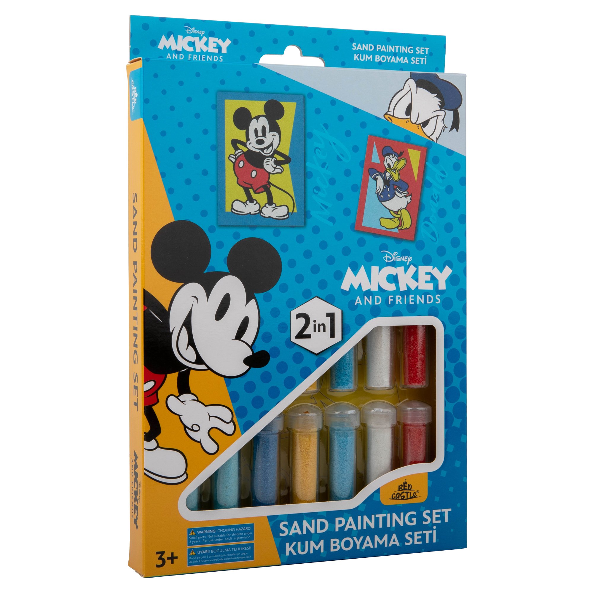 Eğitici ve Eğlenceli Disney Mickey Mouse Kum Boyama Etkinlik Seti-Red Castle DS-01