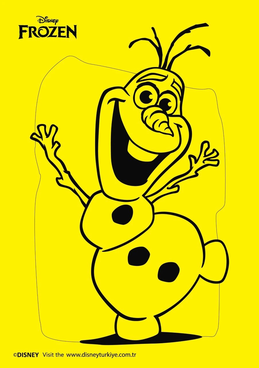 Disney Olaf Kum Boyama Kartı M. 25 Adet-Red Castle KM359