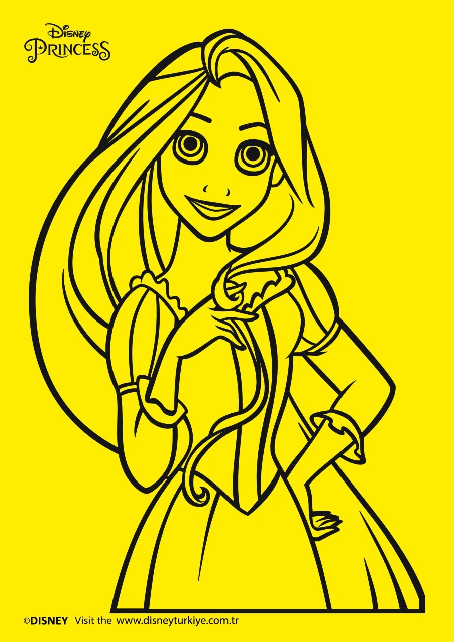 Disney Rapunzel  Kum Boyama Kartı 25 Adet-Red Castle A4-D-214