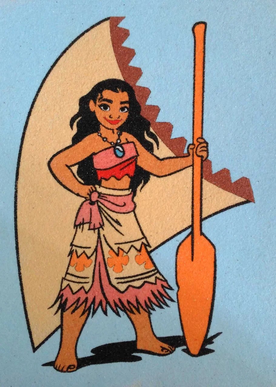 Disney Moana Kum Boyama Kartı 25 Adet-Red Castle A4-D-157