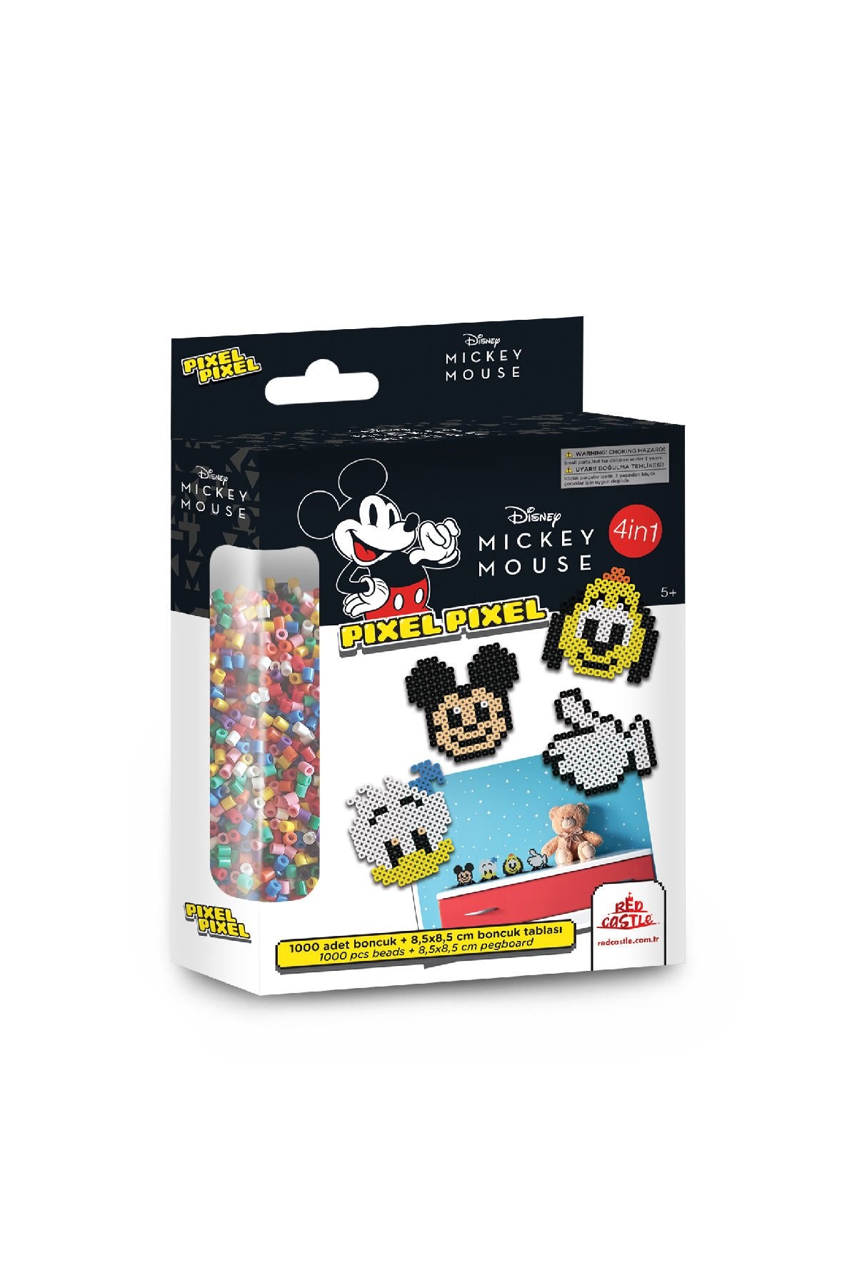 Pixel Pixel Boncuk Aktivite ve Oyuncak Seti-Disney Mickey Mouse 1000 Boncuk BB16-03