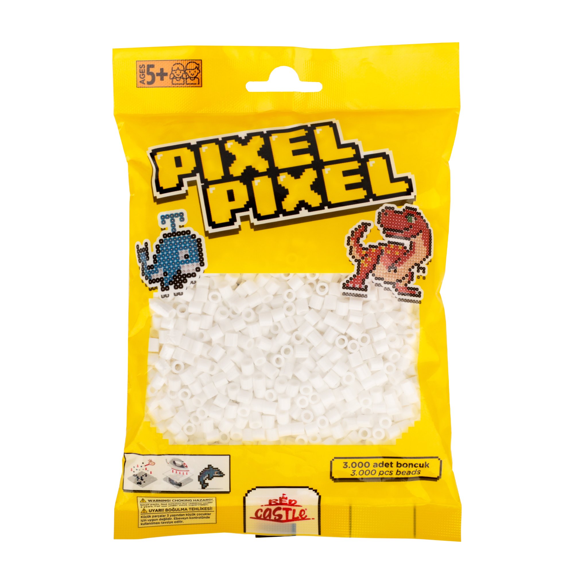 3000 Adet Midi Boncuk Beyaz-Pixel Pixel PPB-3000-25