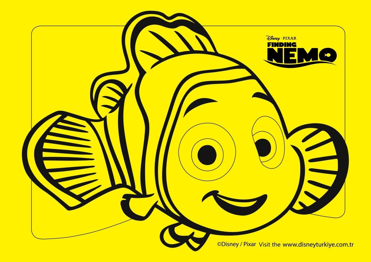 Disney Nemo Kum Boyama Kartı 25 Adet-Red Castle A4-D-343