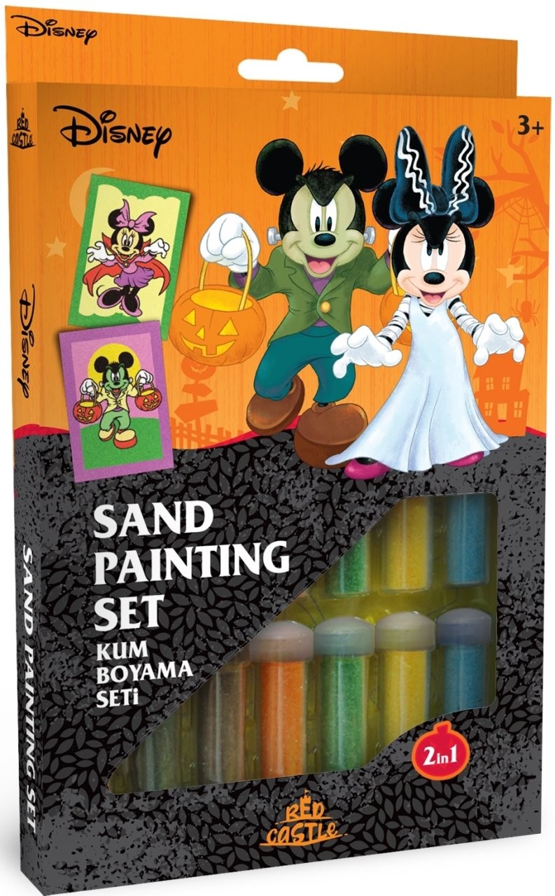 Disney Mickey Mause Eğitici ve Eğlenceli Kum Boyama Seti 2in1-Red Castle DS-35