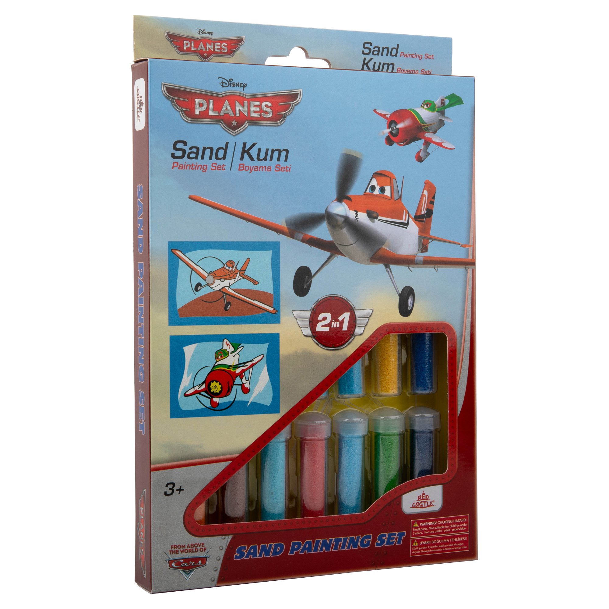 Disney Planes Uçaklar Eğitici ve Eğlenceli Kum Boyama Seti-Red Castle DS-09
