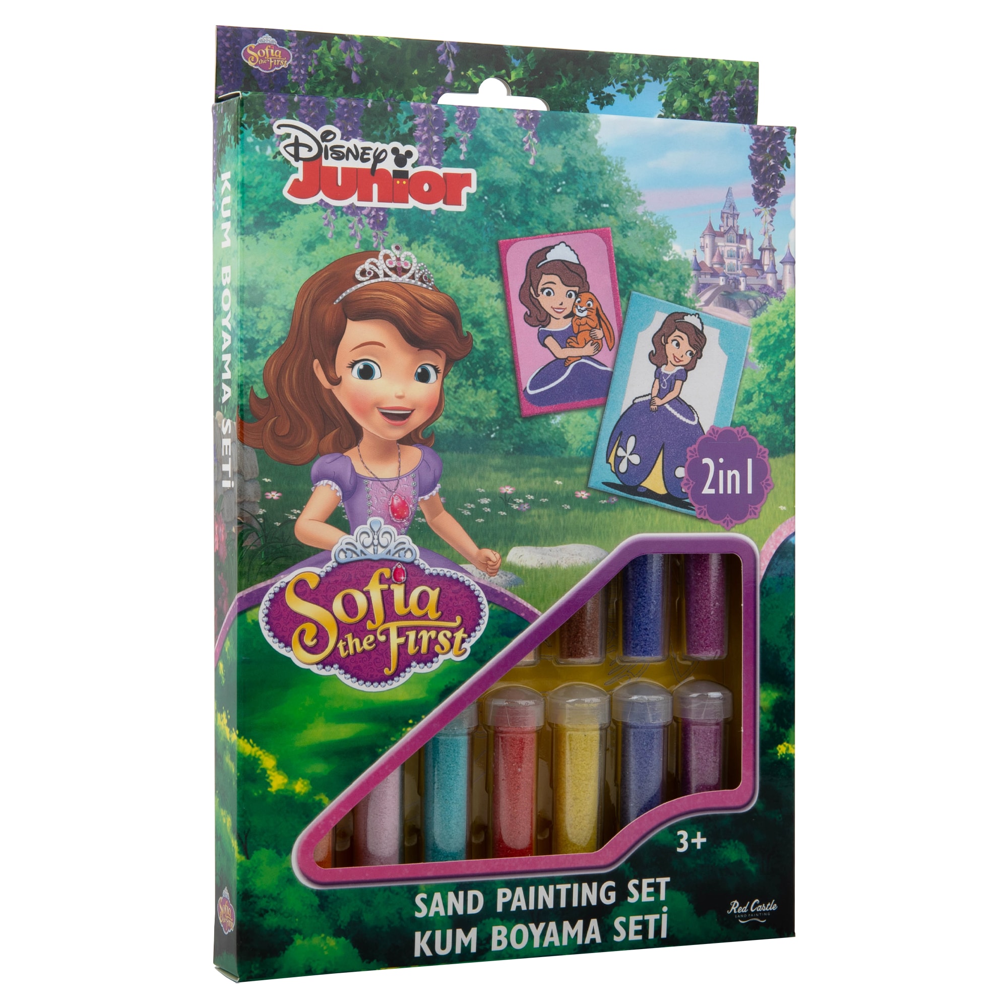 Disney Prenses Sofia&Arkadaşı Eğitici ve Eğlenceli Kum Boyama Seti 2in1-Red Castle DS-18