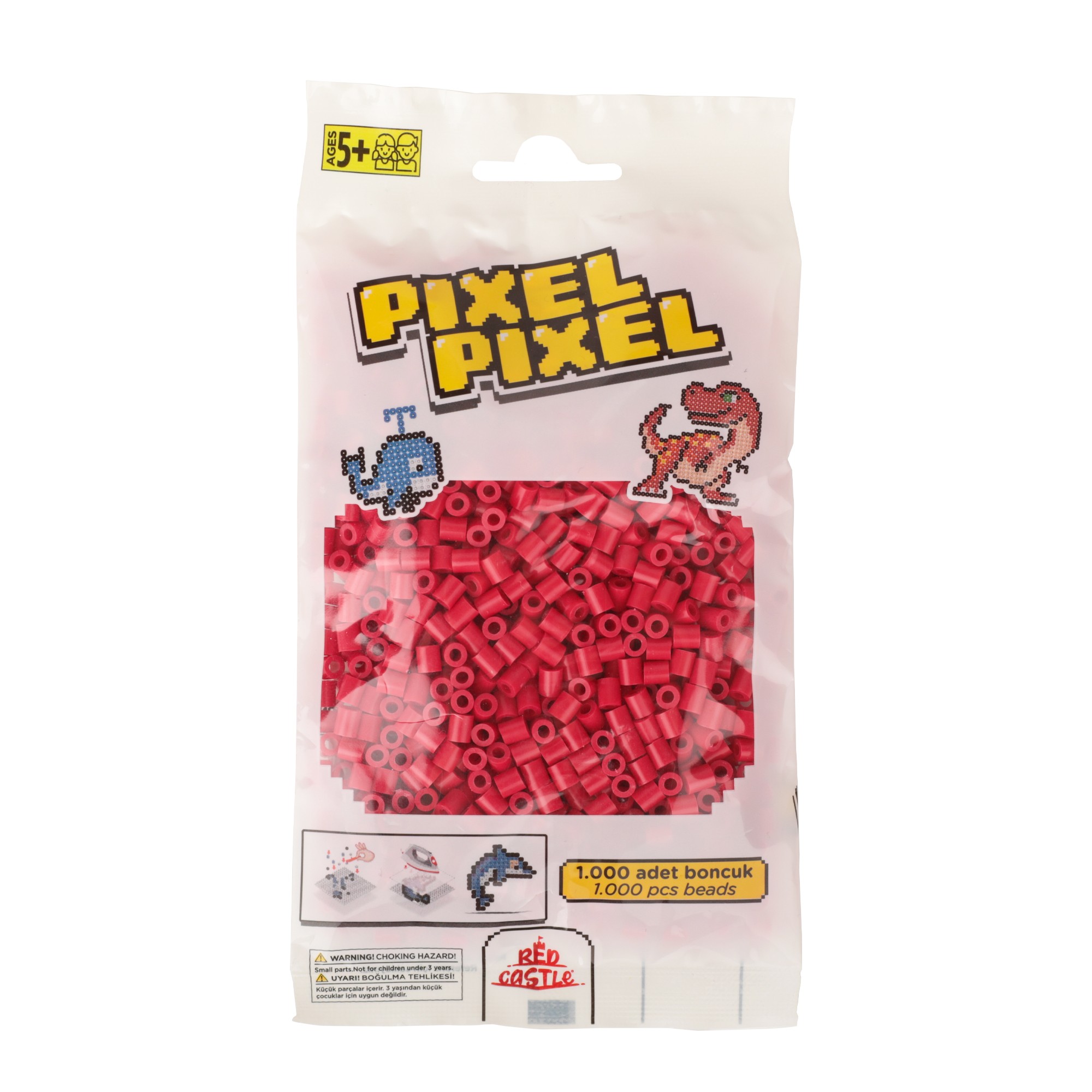 1000 Pcs Pixel Pixel Beads Midi Size Dark Pink 