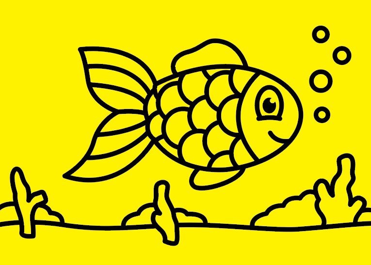 Kum Boyama Katı 10 Adet 14,8 ‌x 21,0 cm-Balık FISH A5KBH1011