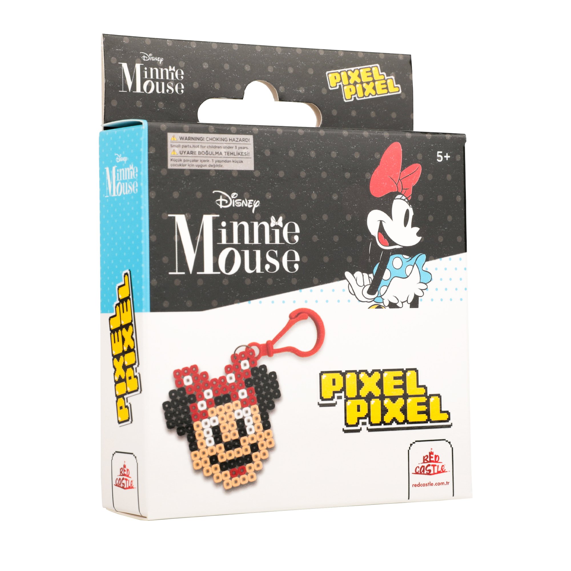 Ütü ile Yapışan Midi Boncuk Anahtarlık Yapma Etkinlik Seti Disney Minnie-Pixel Pixel BB14-05