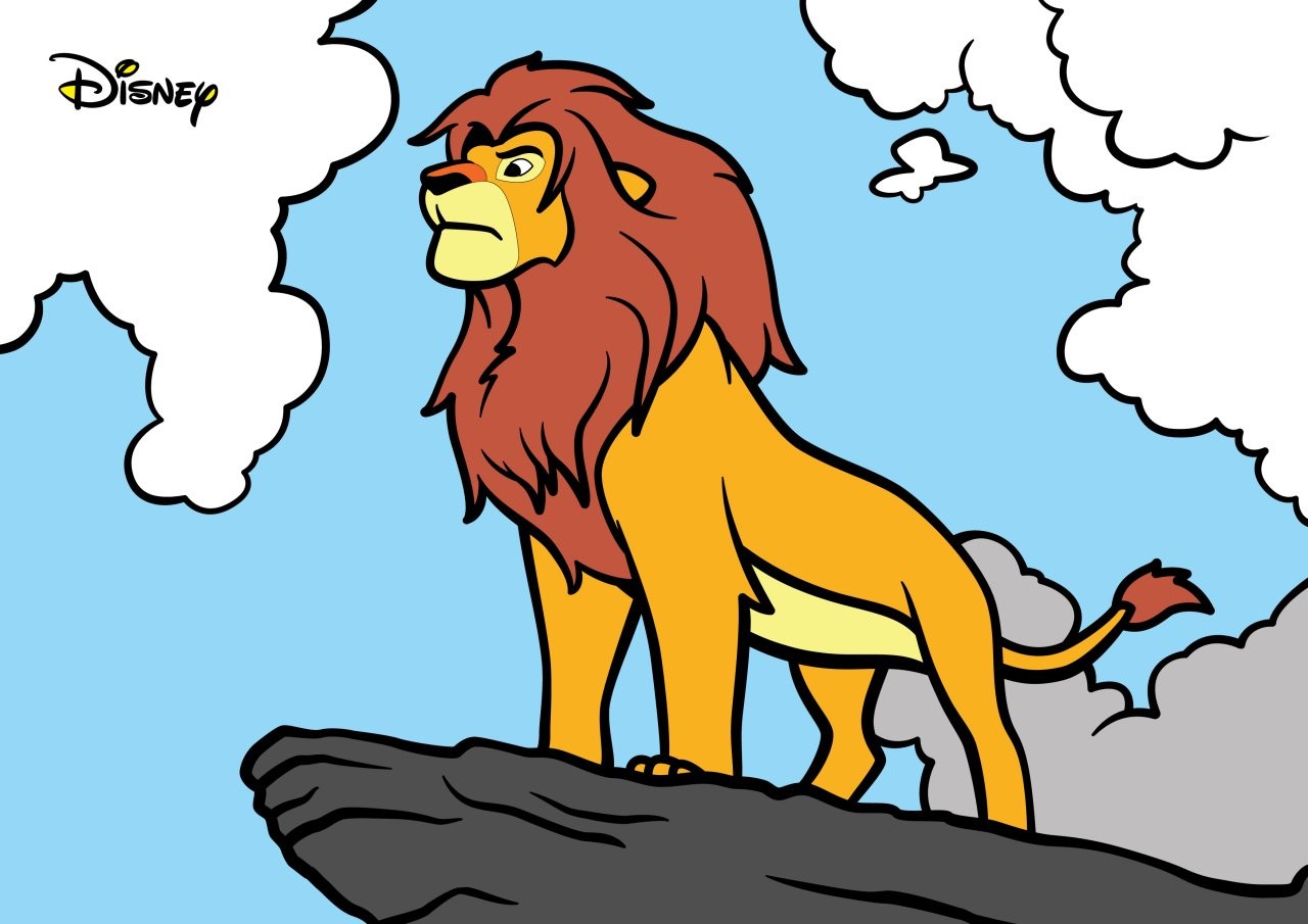 Disney Lion King Kum Boyama Kartı 25 Adet-Red Castle A4-D-042