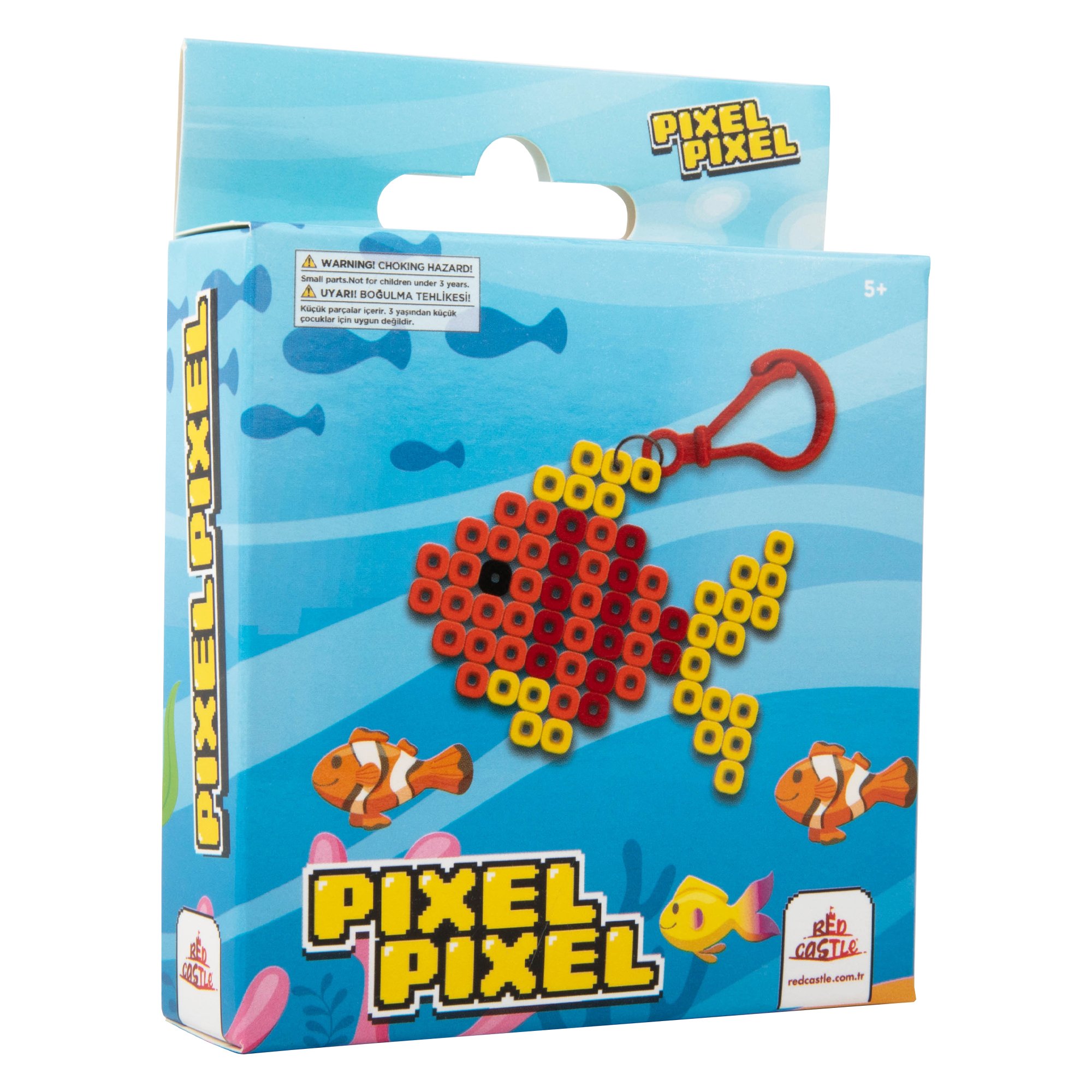 Ütü ile Yapışan Midi Boncuk Anahtarlık Etkinlik Seti Balık-Pixel Pixel BBU14-02