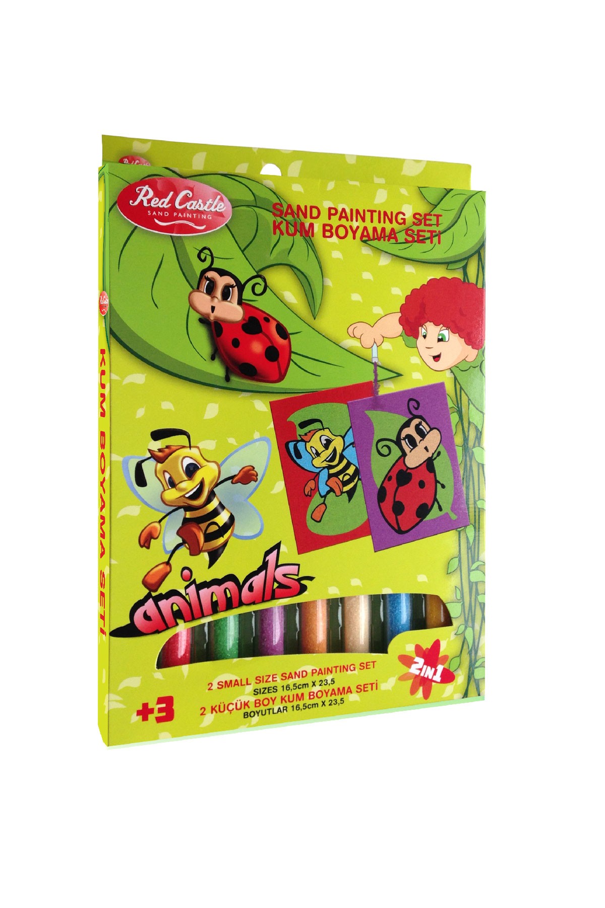 Educational and Fun Sand Painting Set-Red Castle Ladybug & Bee DS-209