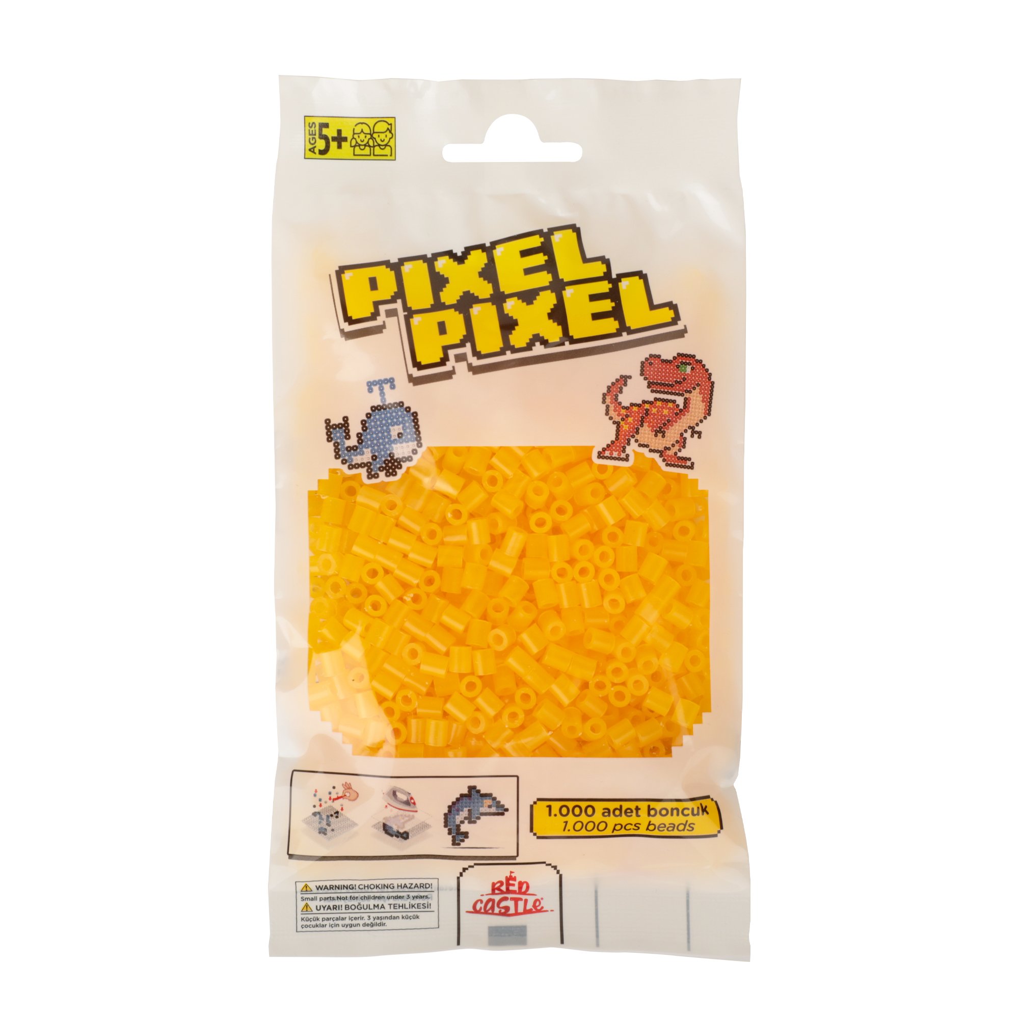 1000 Pcs Pixel Pixel Beads Midi Size Yellow 