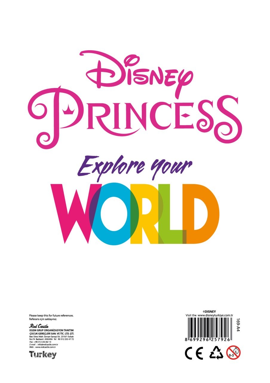 Disney Cinderella Kum Boyama Kartı 25 Adet-Red Castle A4-D-169