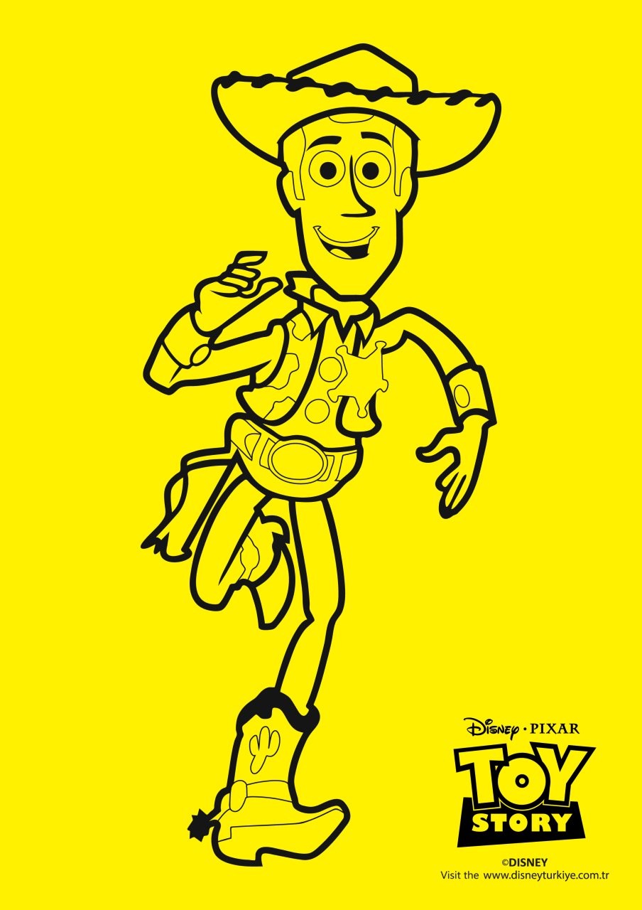 Disney Woody Kum Boyama Kartı 25 Adet-Red Castle A4-D-115