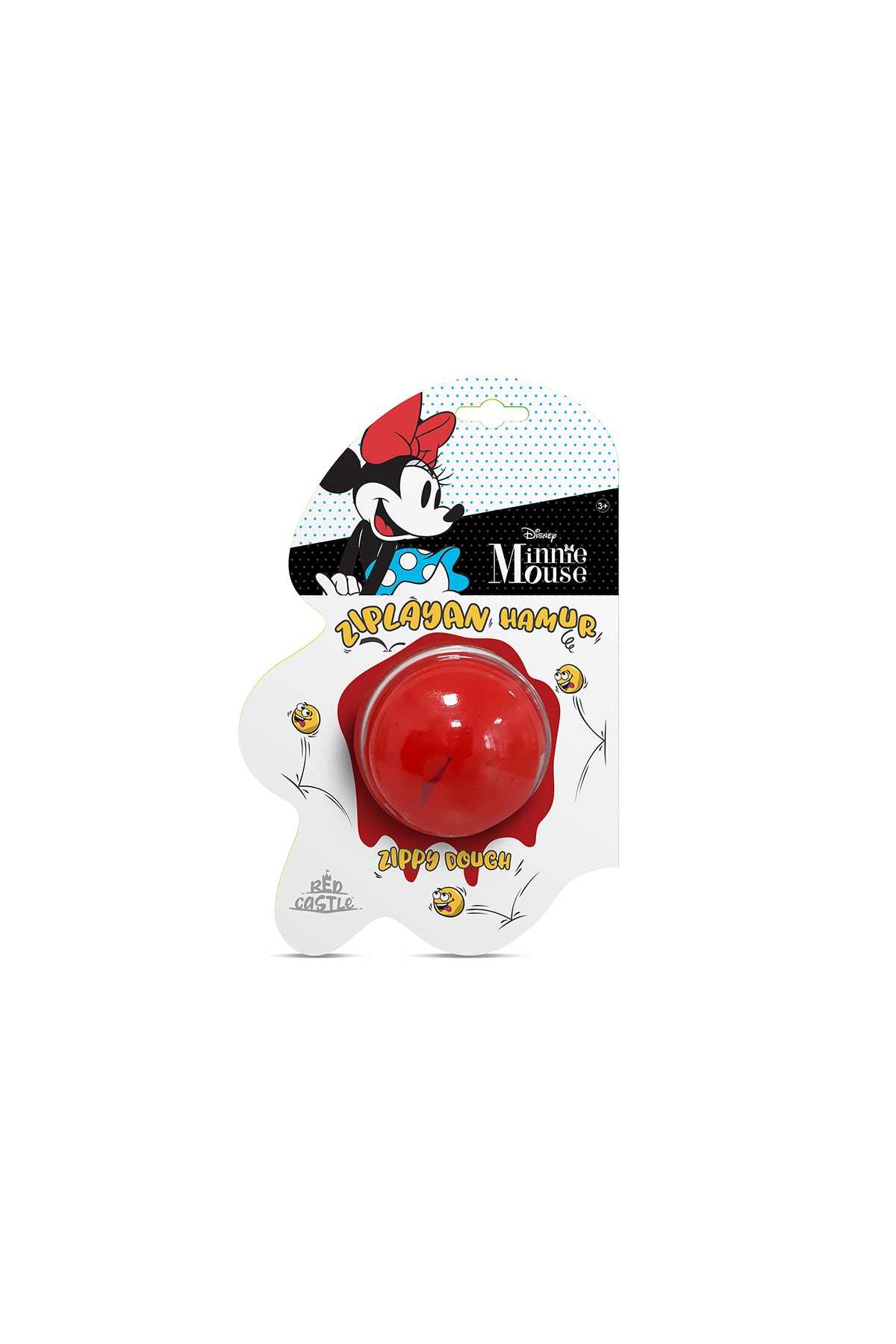 Disney Minnie Mouse  Zıplayan Hamur 30 g Kırmızı-Red Castle ZDB-35