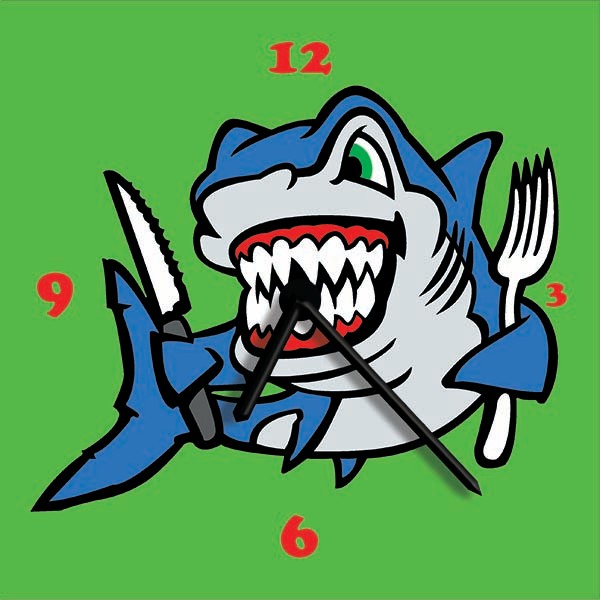 Shark Clock Sand Painting Card -Red Castle S-0021