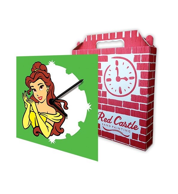 Disney Clock Sand Painting Card -Red Castle S-0015