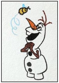 Disney Frozen Olaf Kum Boyama Kartı M, 25Adet(23,5X33cm)-Red Castle KM460