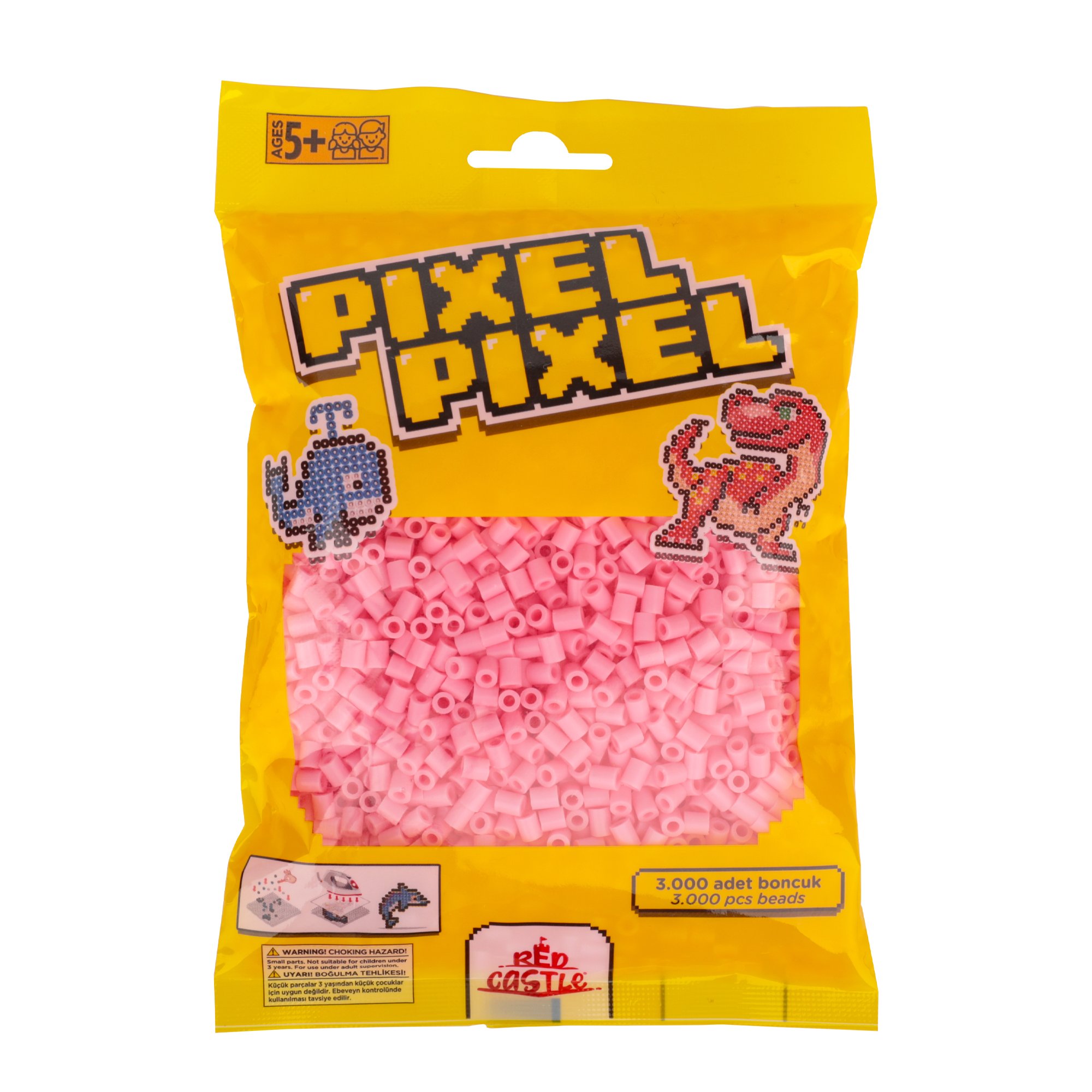 3000 Adet Midi Boncuk Açık Pembe-Pixel Pixel PPB-3000-17