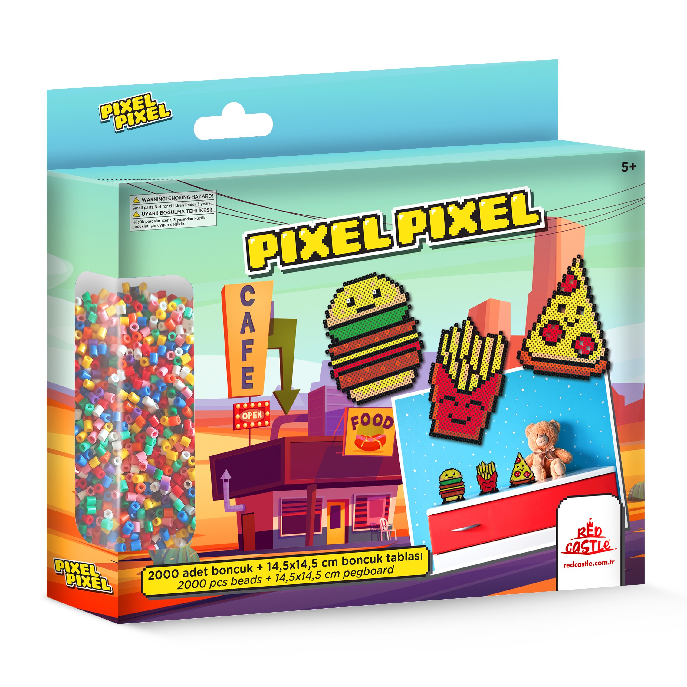Pixel Pixel Boncuk Etkinlik Seti-Fastfood BBU29-03