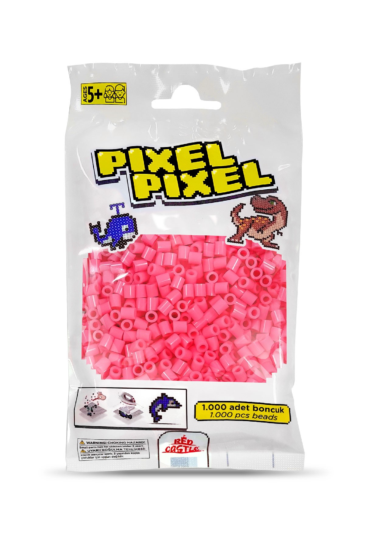 1000 Pcs Pixel Pixel Beads Midi Size Dark Pink 