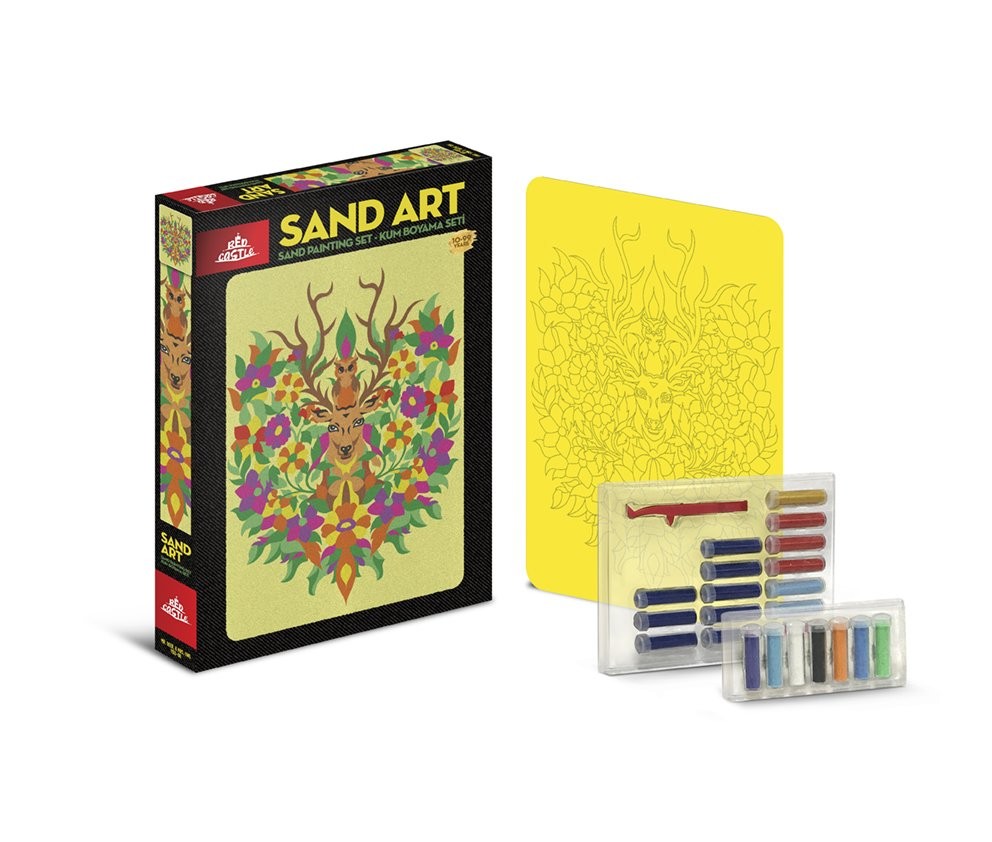 Sand Art-Kum Sanatı-Yetişkin Kum Boyama Aktivite Seti-Geyik YKO-08